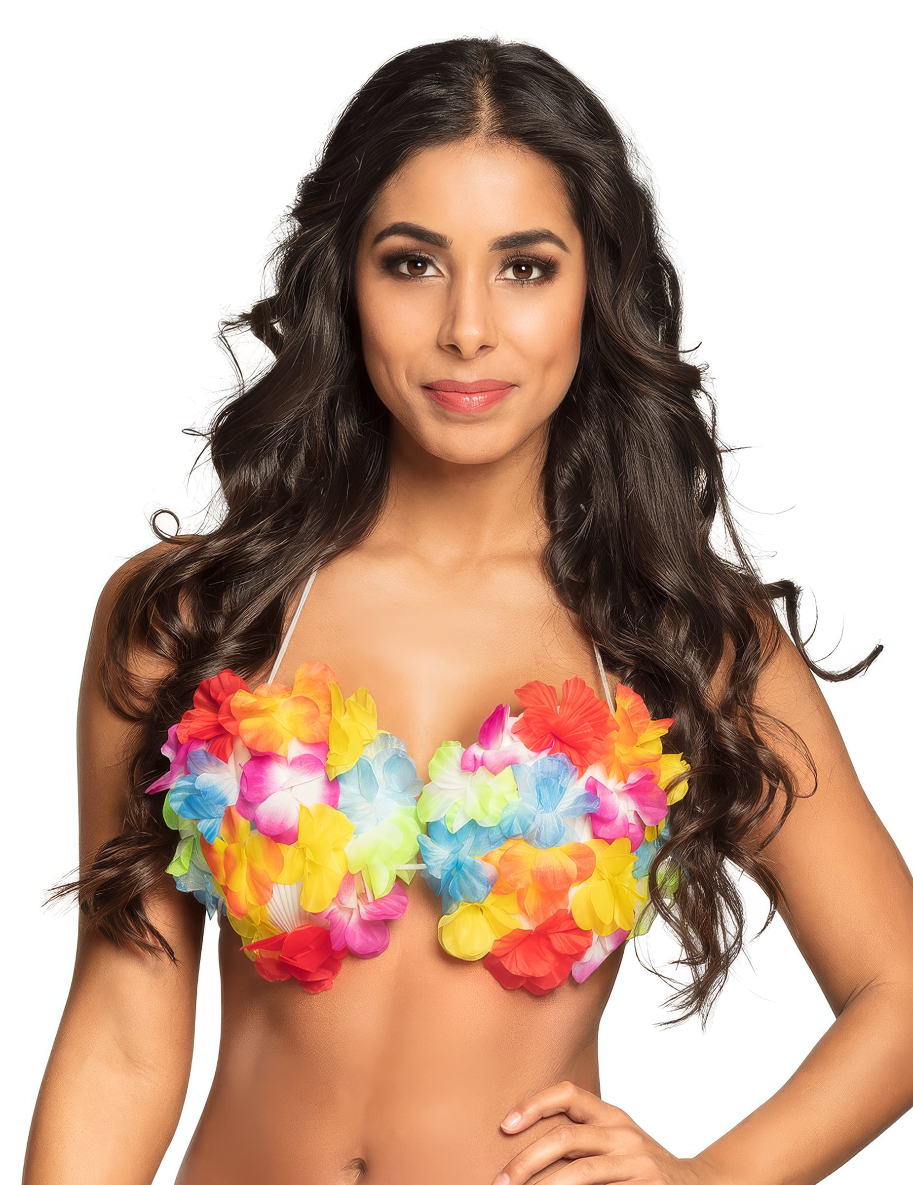 Hawaii-BH Blüten-Top bunt