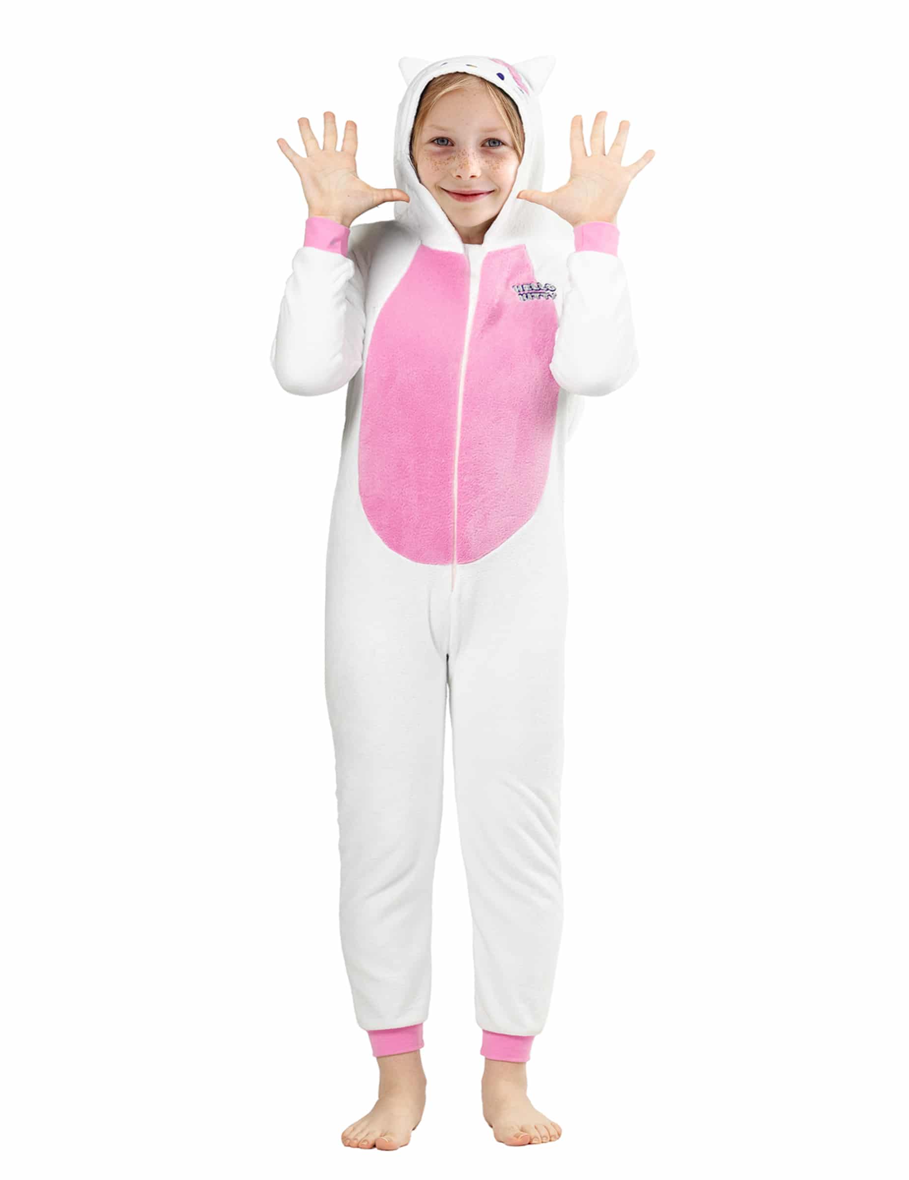 Hello Kitty Kinderkostüm Overall weiß-rosa