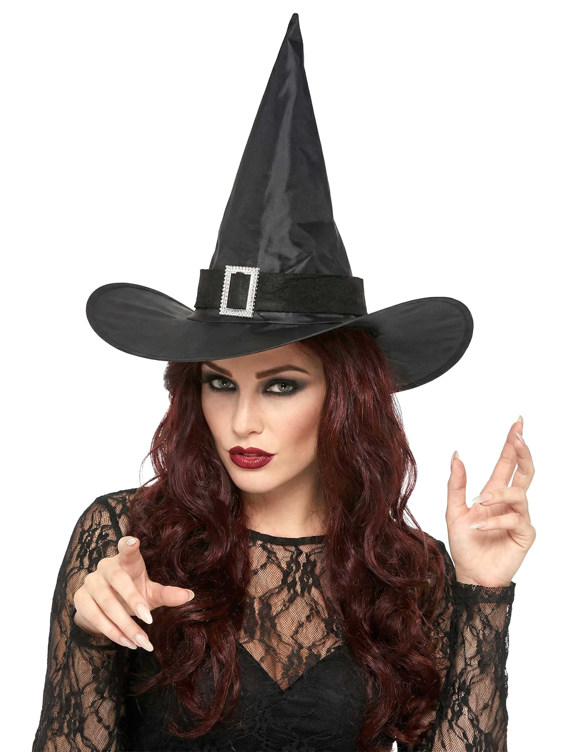 Hexen-Hut Halloweenkostüm-Accessoire schwarz-gold