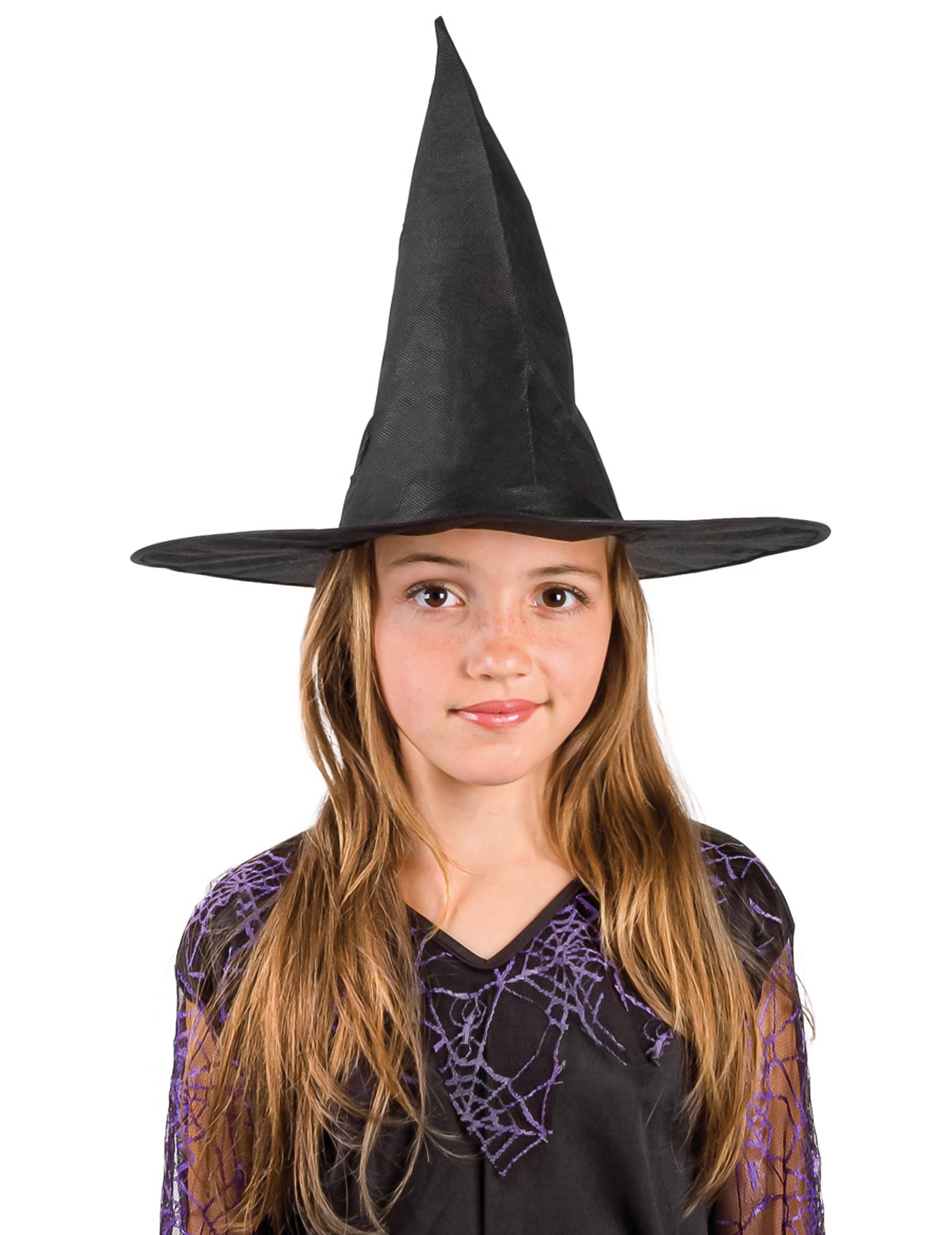 Hexenhut für Kinder Hexen Zubehör schwarz