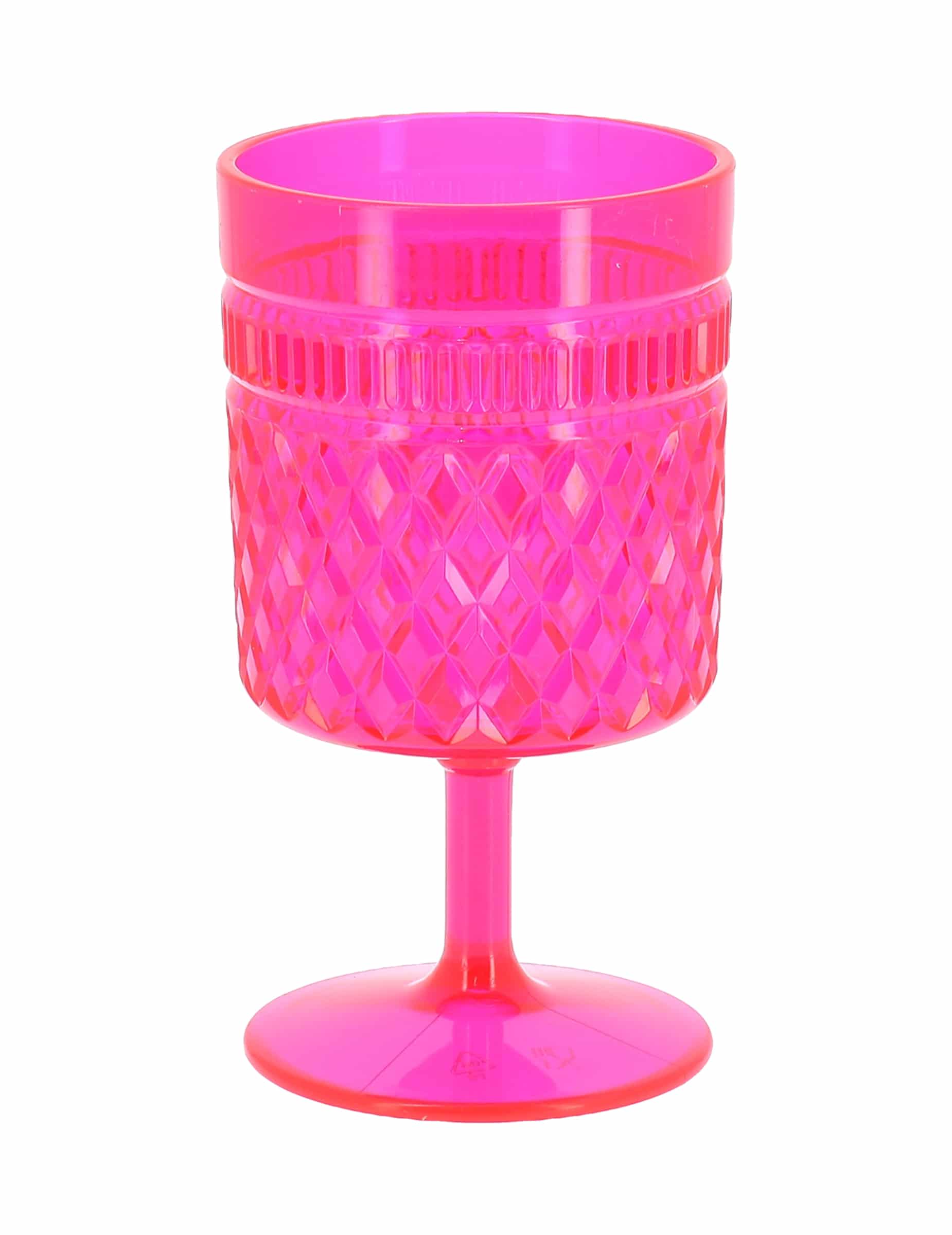 Himbeerrosa Kunststoff-Stielglas 270 ml