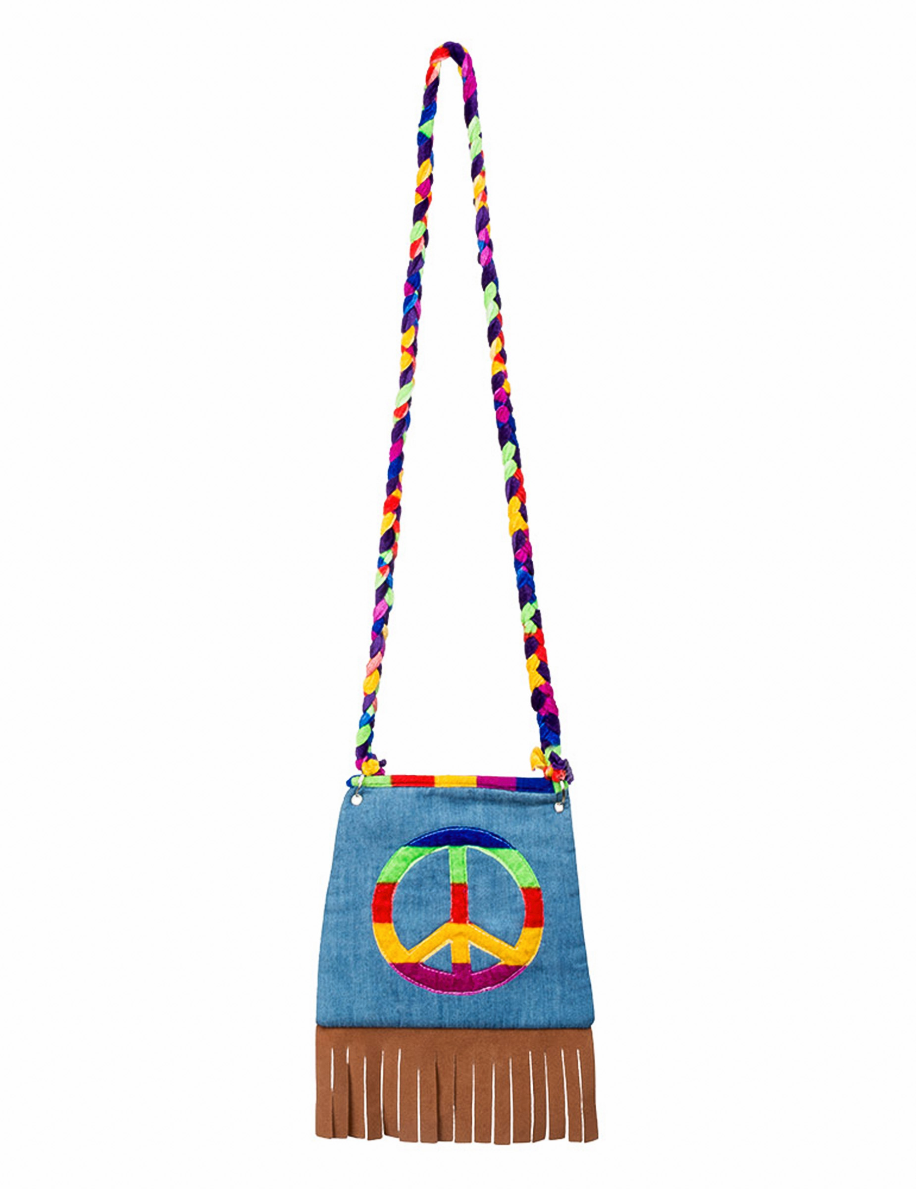 Hippie-Handtasche für Erwachsene bunt