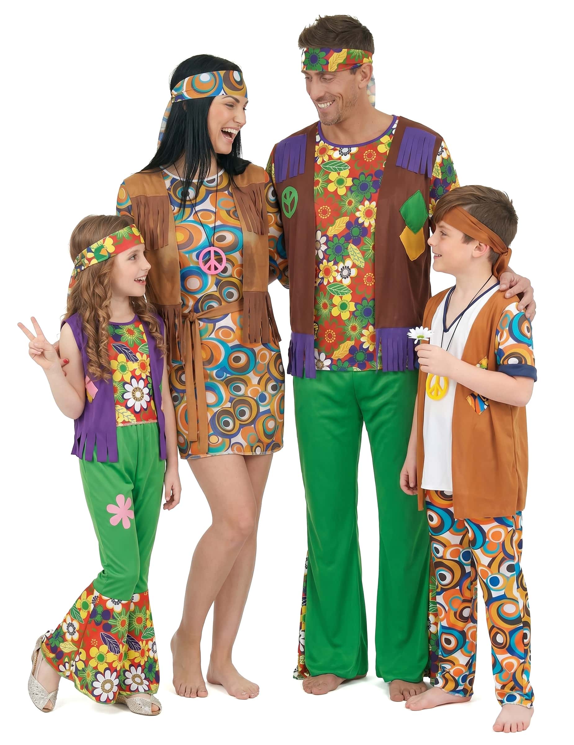 Hippie-Kostüm Set für Familien