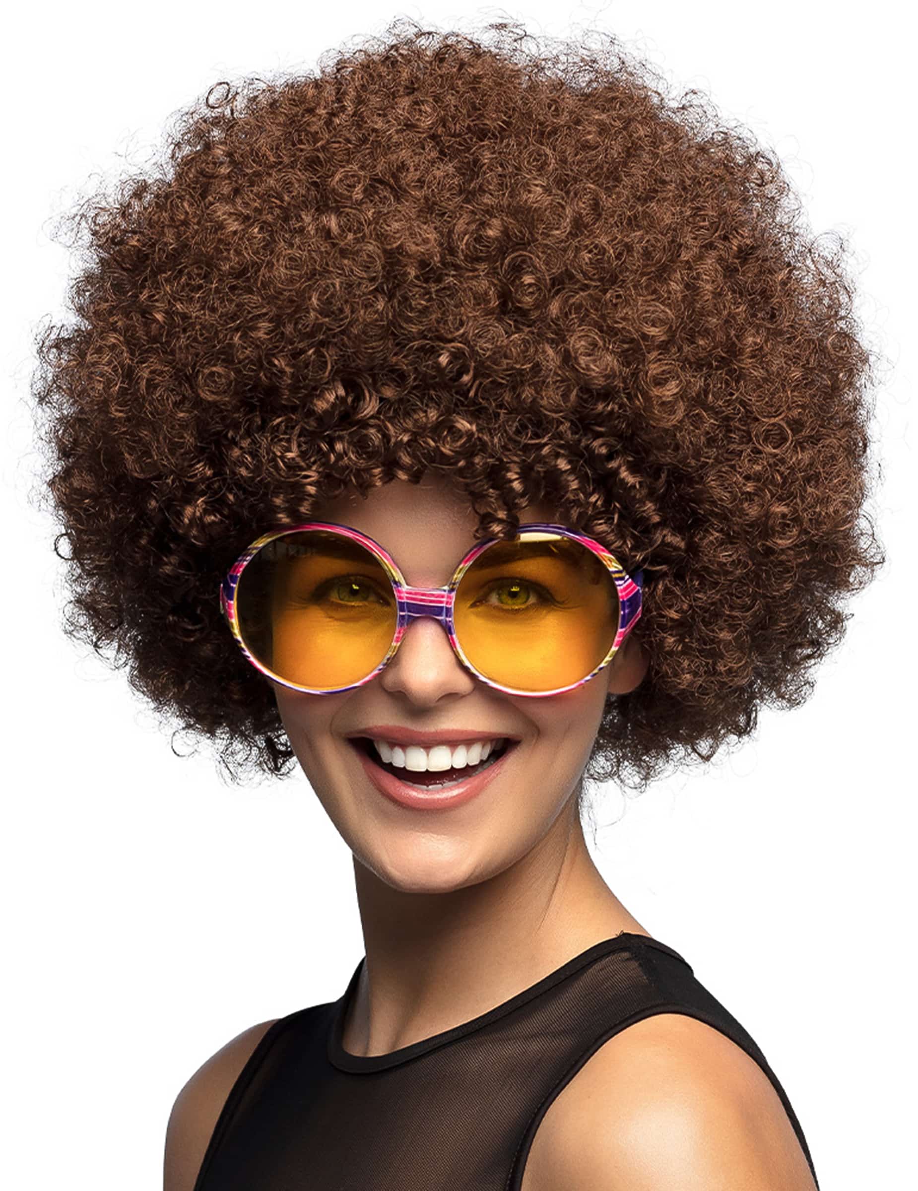 Hippiebrille Erwachsene bunt gestreift