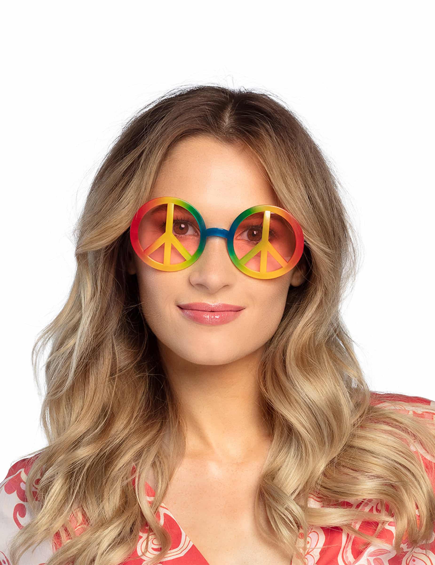 Hippiebrille Regenbogen