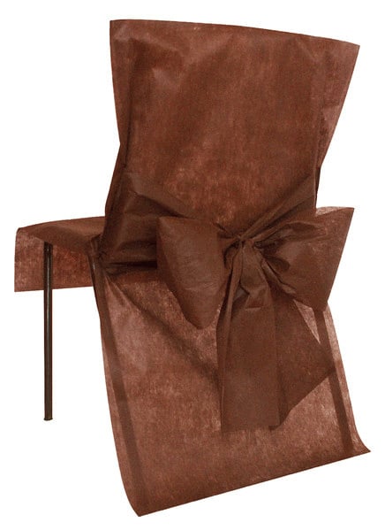 Hochzeitsdekoration Stuhl-Hussen 10 Stück braun 50x95cm