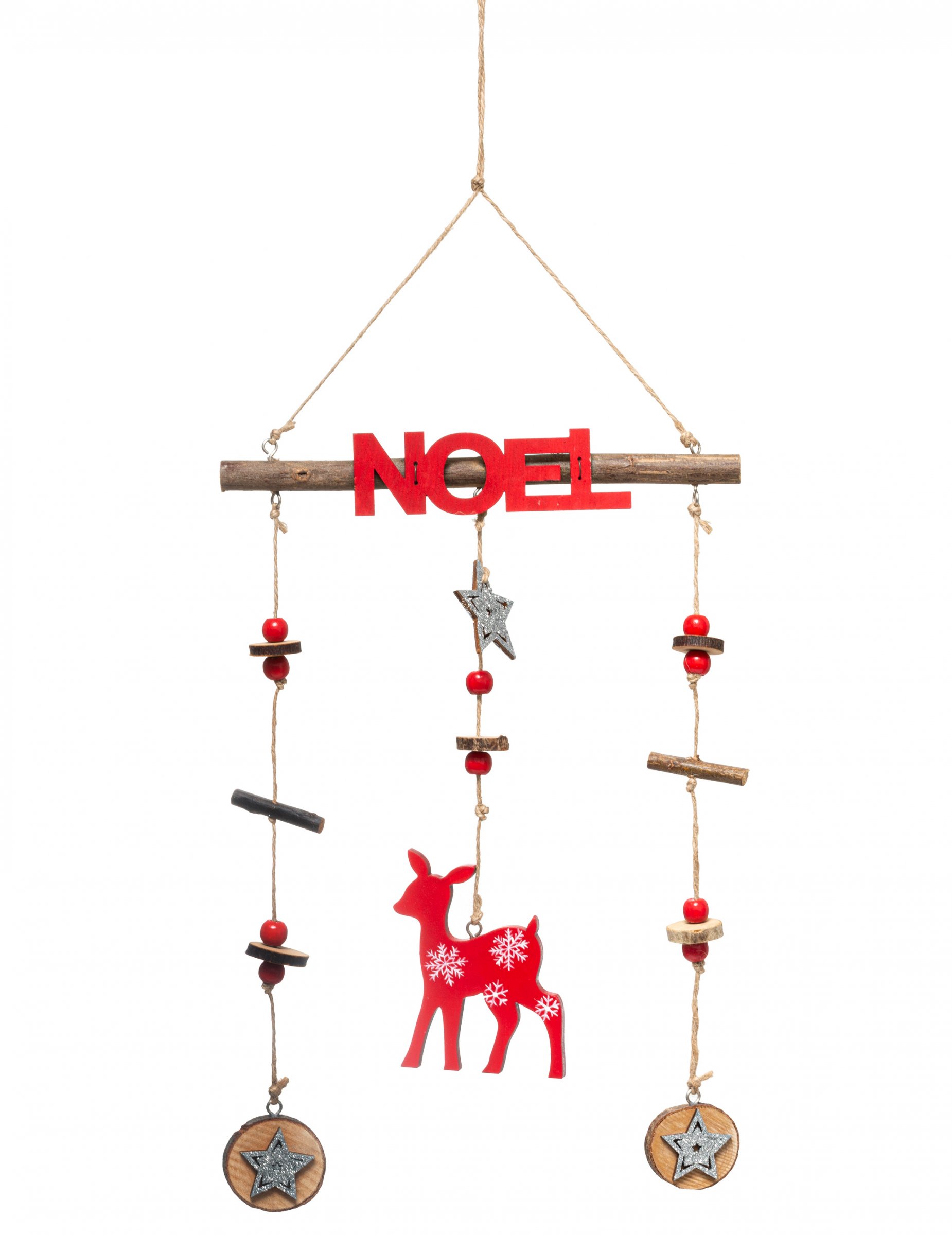 Holzanhänger Rentier Weihnachtsdeko zum Aufhängen 38 cm