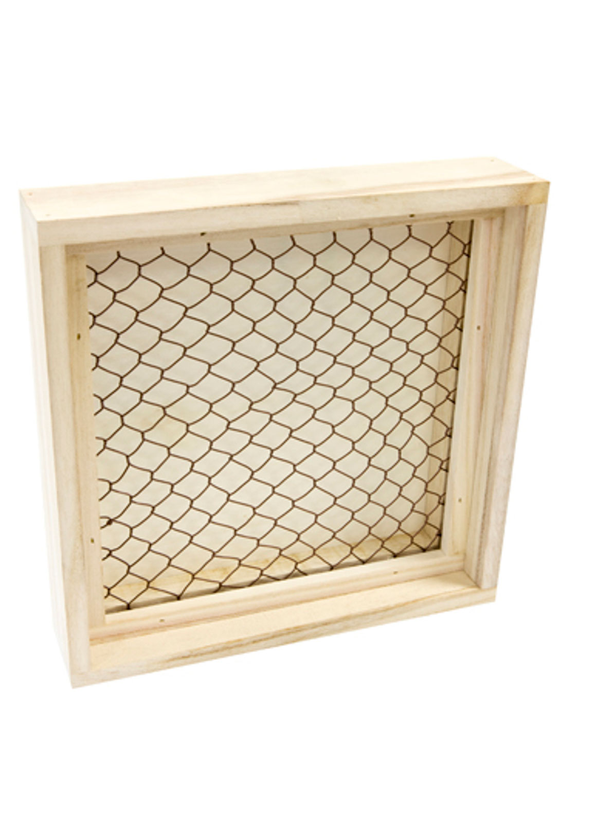 Holzrahmen mit Gitter-Optik für Botschaften 25 x 25 cm
