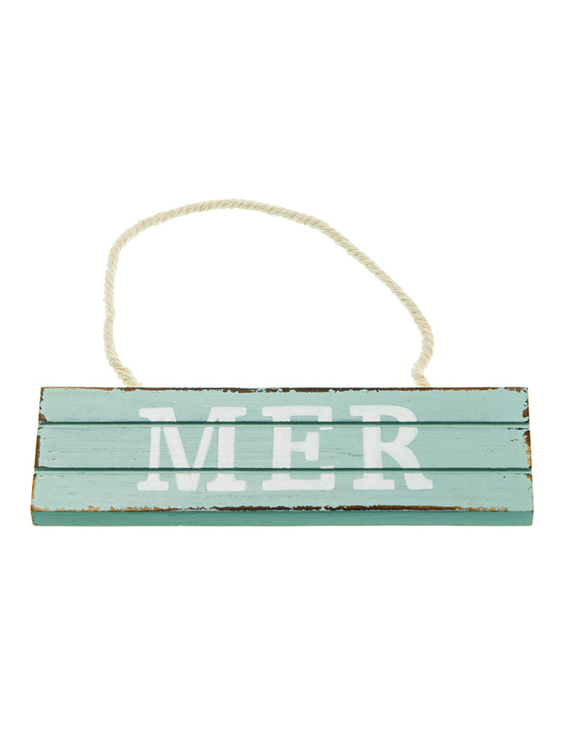 Holzschild Blaues Meer 15 x 4