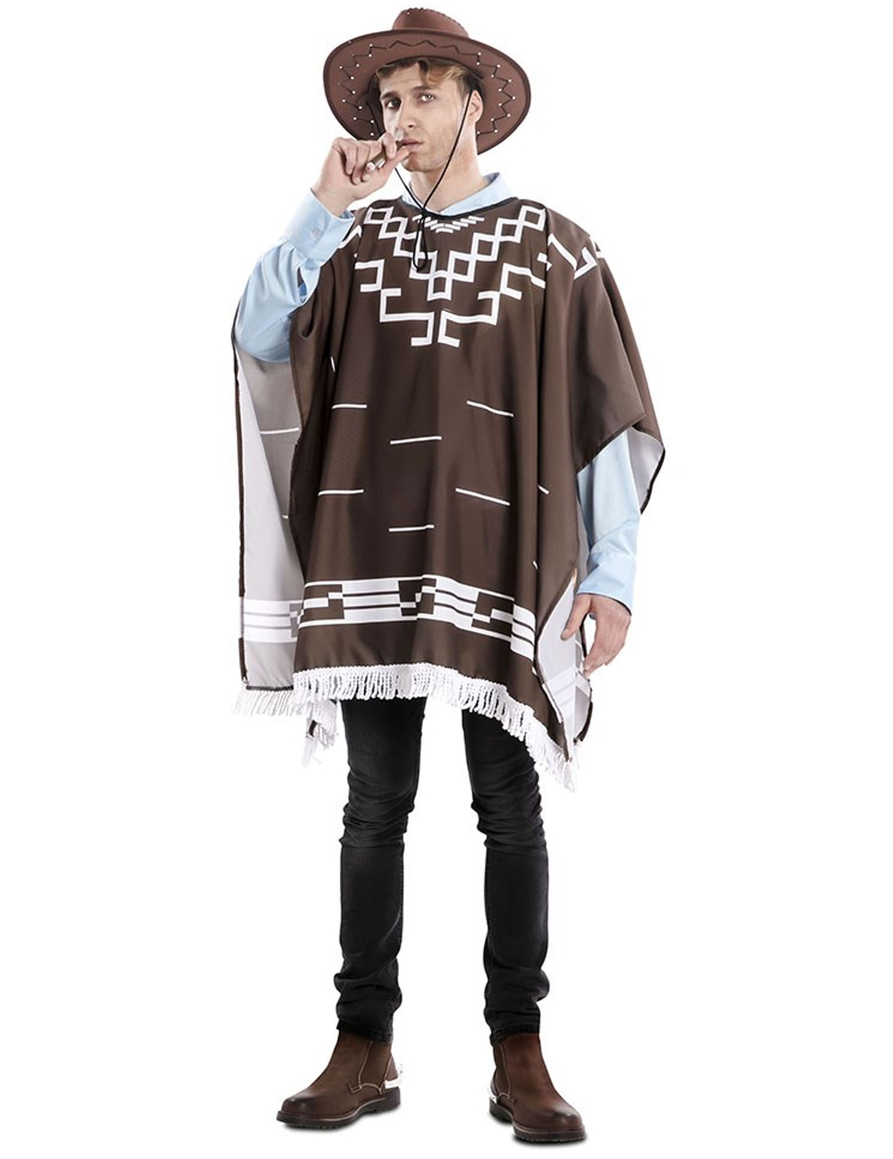 Hombre Wild West-Kostüm für Herren Faschingskostüm braun