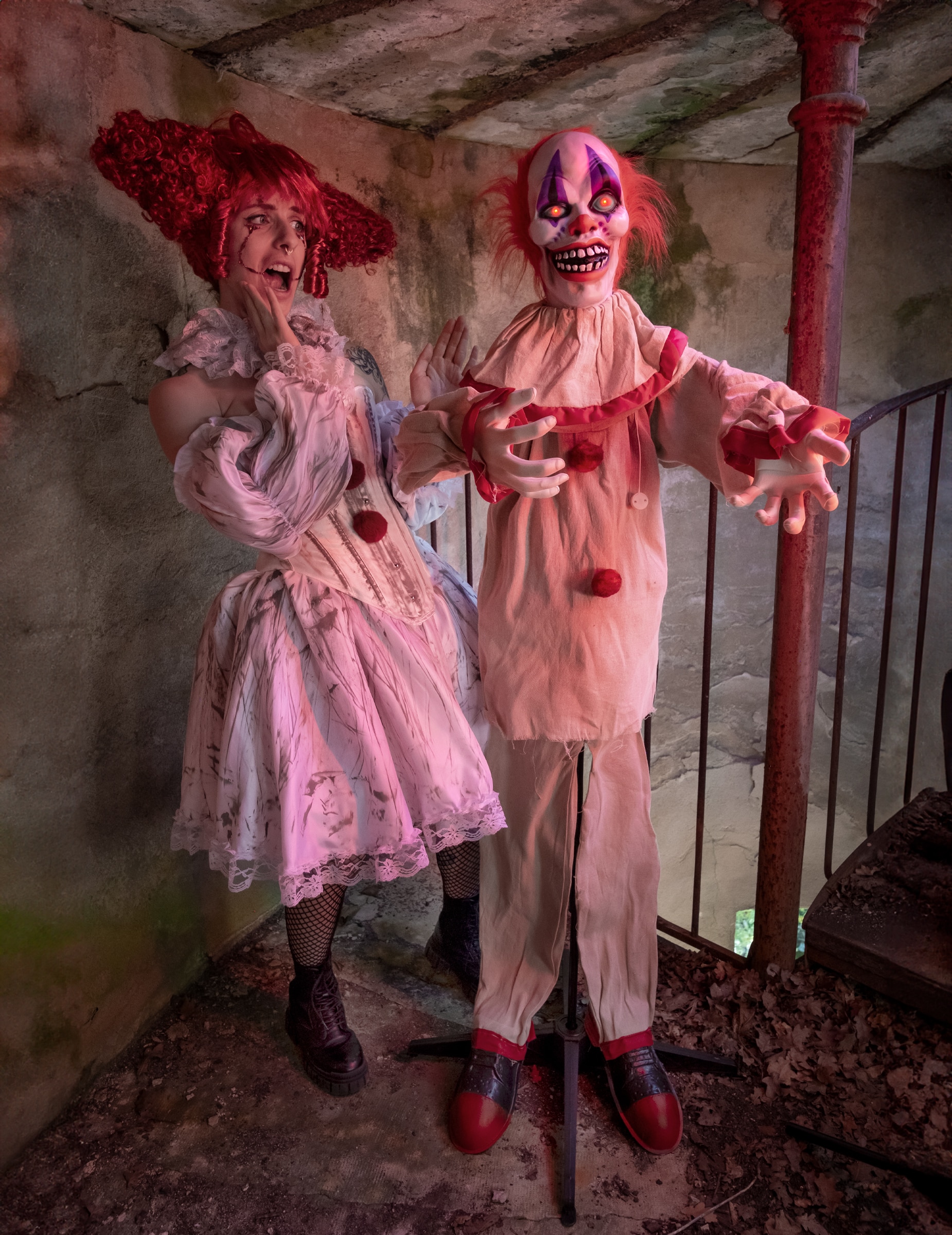 Horror Clown animiert Dekofigur 153 cm