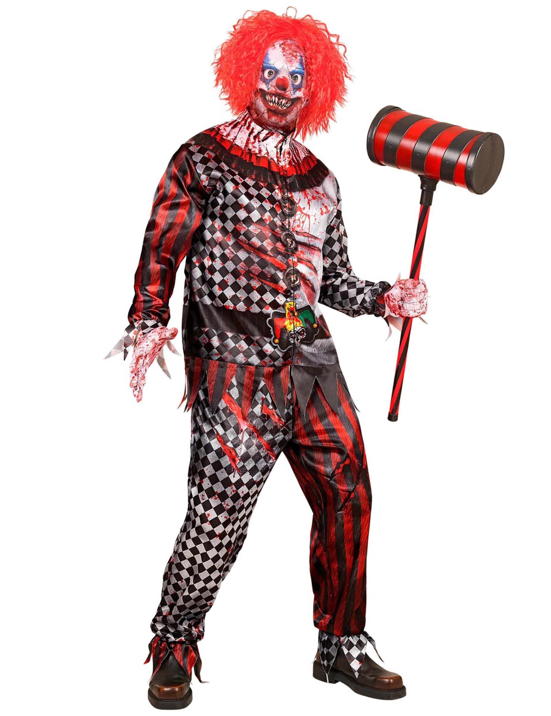 Horror Killerclown Komplettkostüm für Erwachsene