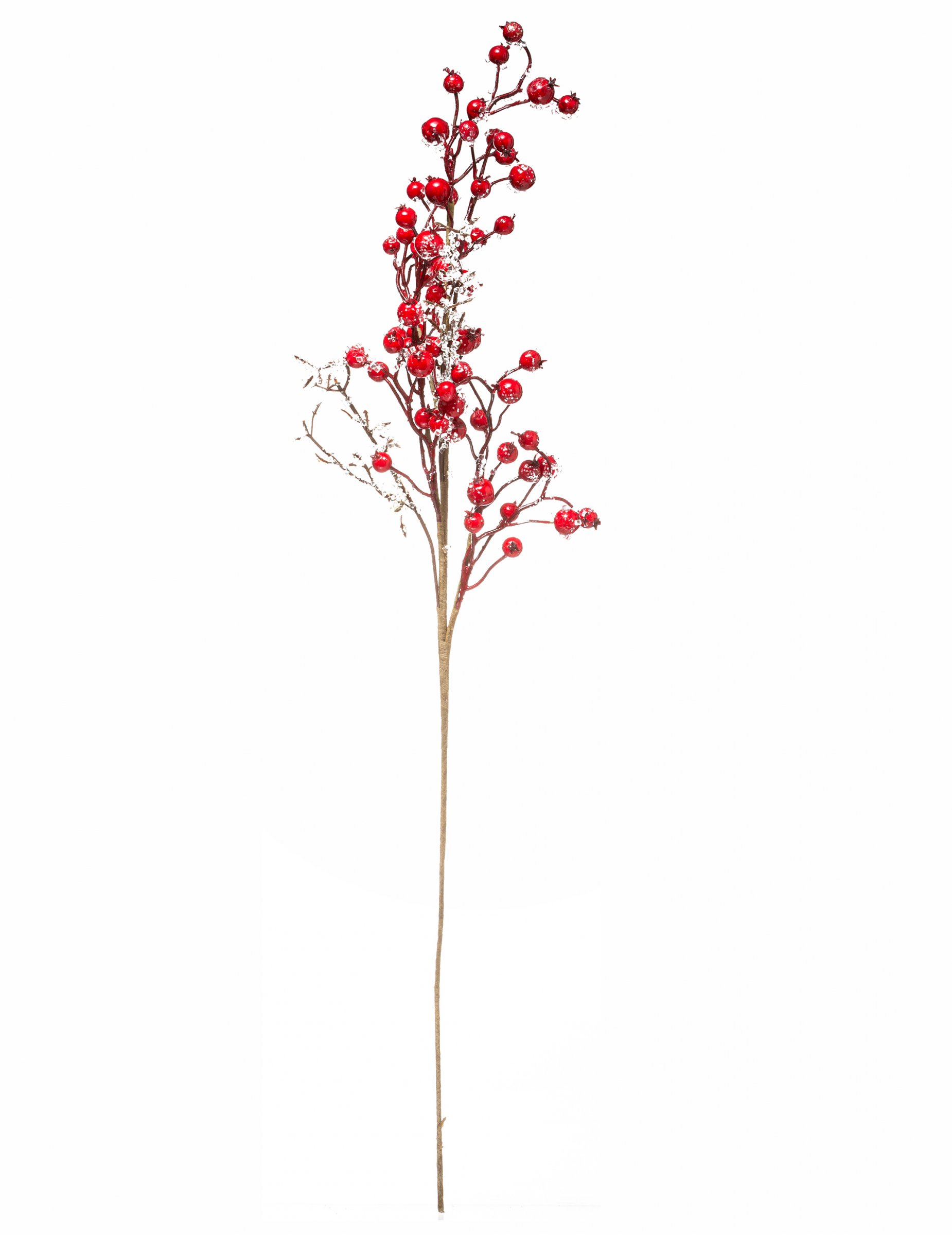 Hübscher Beerenzweig Weihnachtsdeko rot 73 cm