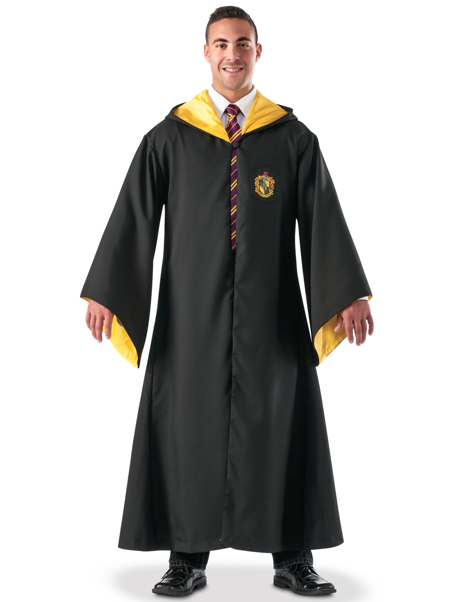 Hufflepuff Zauberer-Robe Harry Potter für Erwachsene schwarz-gelb