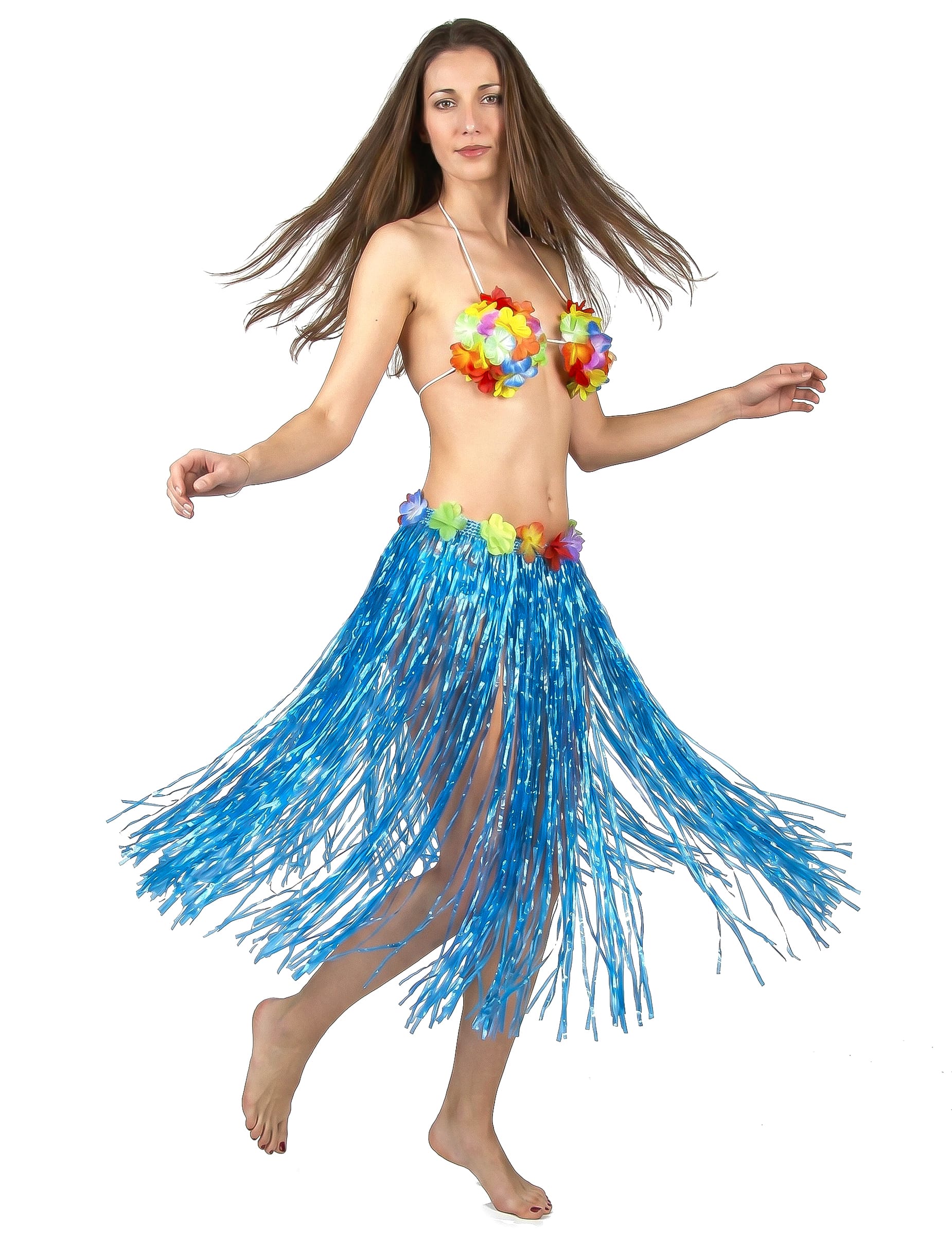 Hula Hawaiirock Kostüm-Accessoire blau