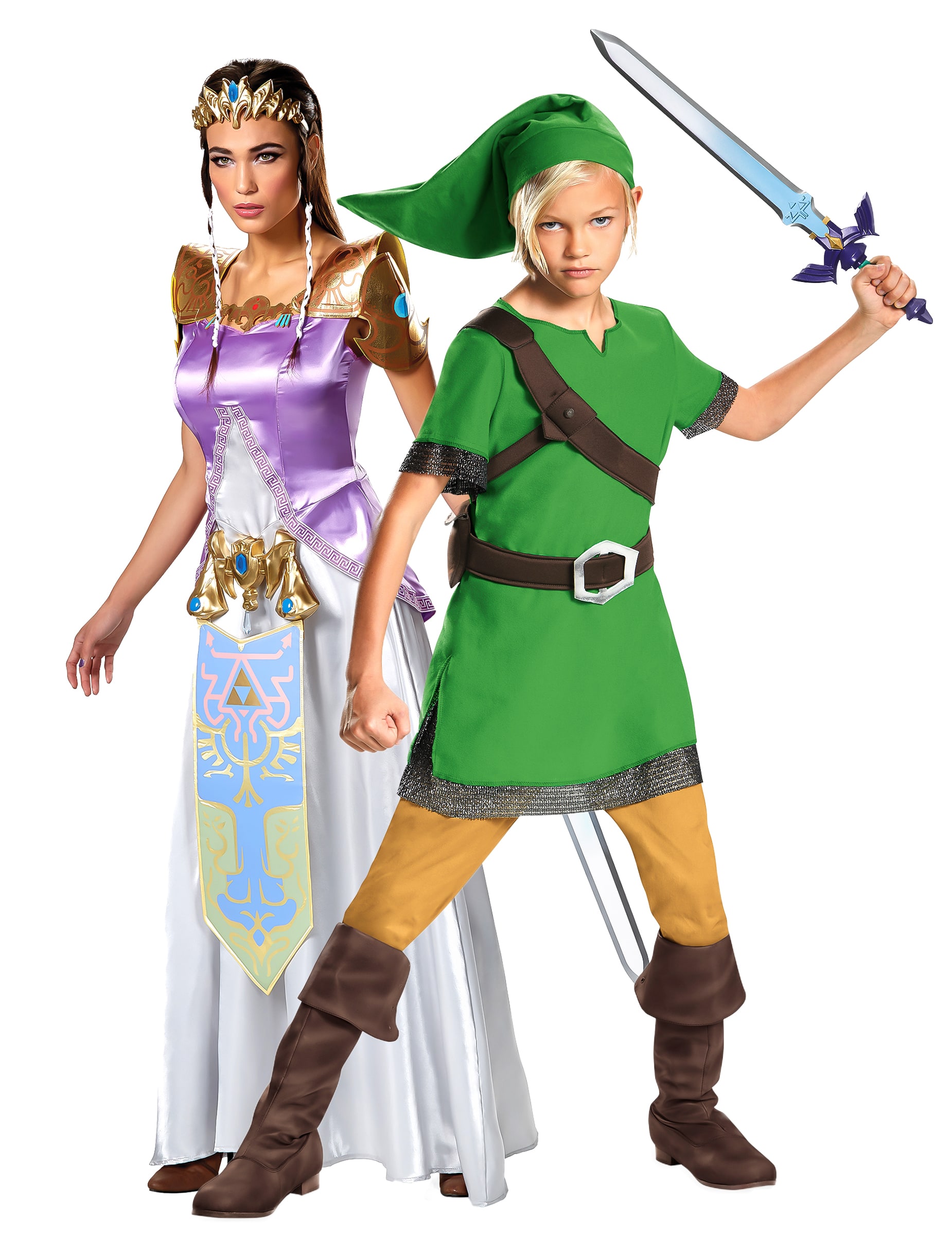 Hyrule Duo Zelda und Link Paarkostüm Mutter und Kind