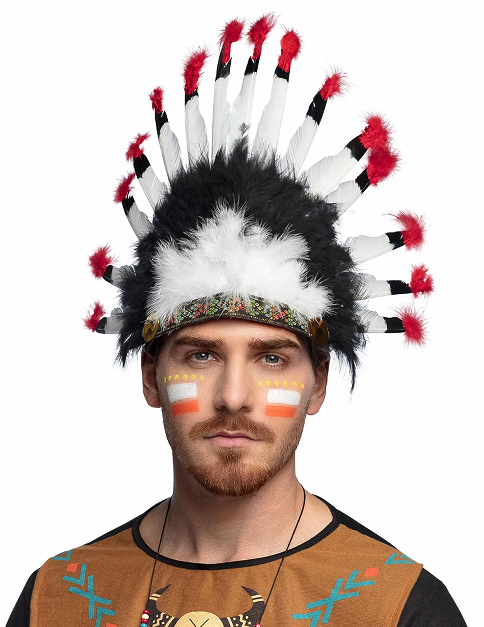 Indianer Kopfschmuck Federn bunt