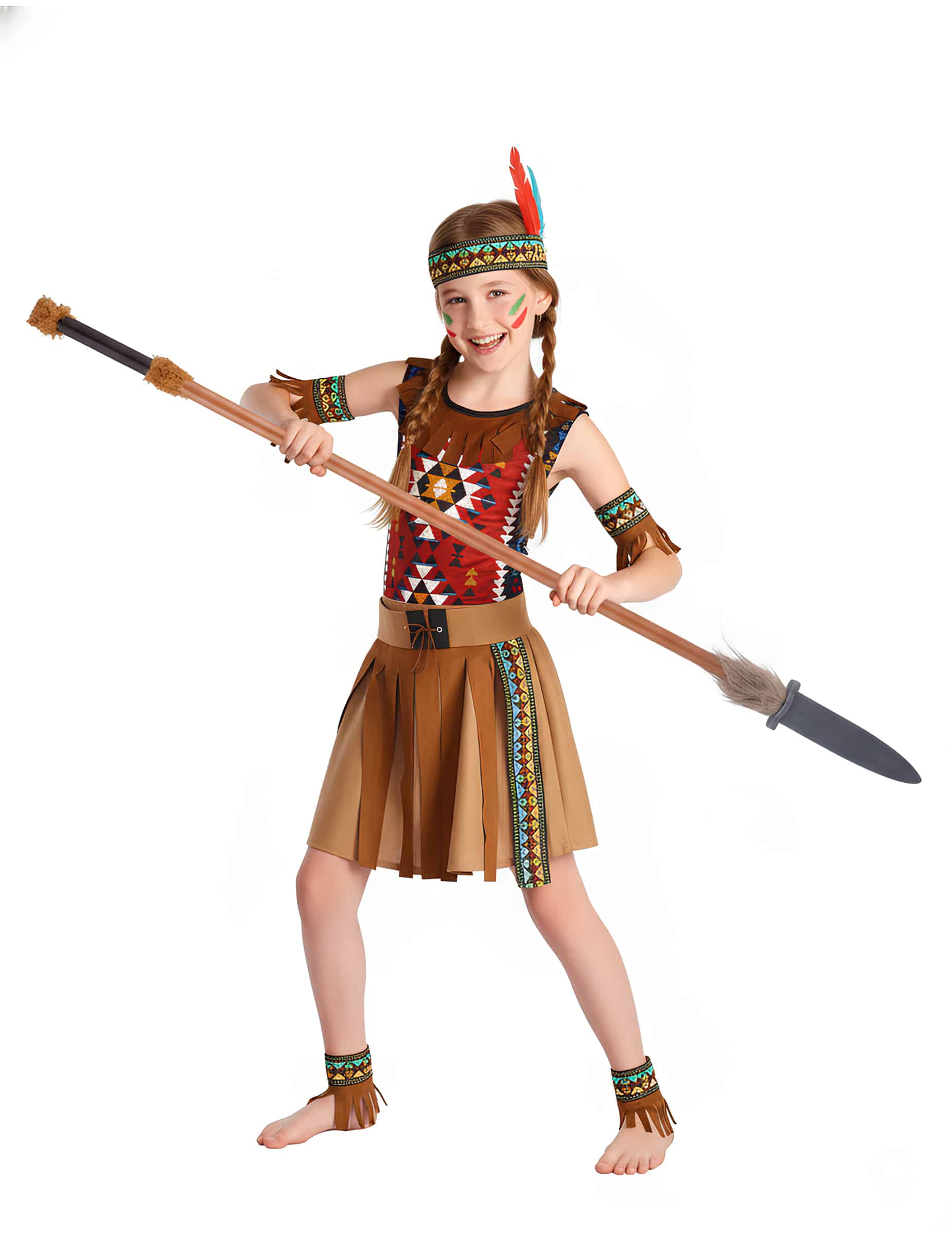 Indianer Speer 120 cm für Erwachsene und Kinder