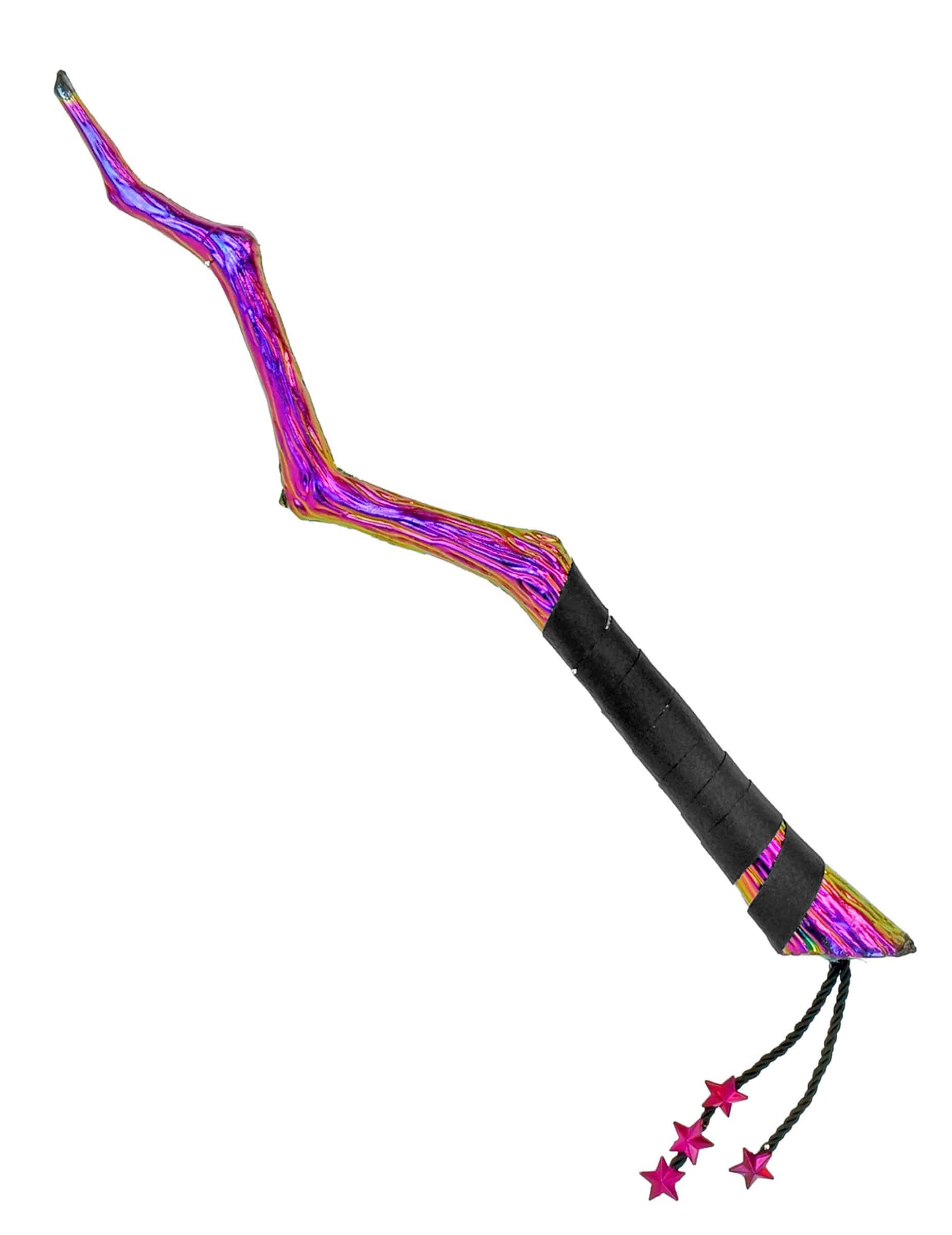 Irisierender Hexenstab mit Sternen - 36 cm