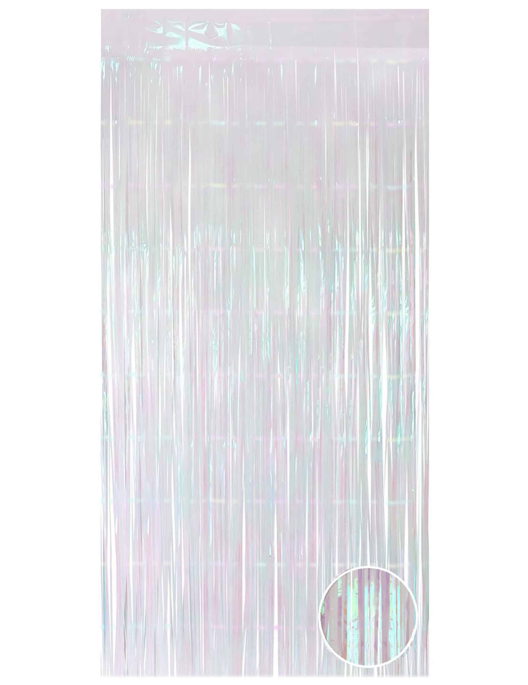 Irisierender Lametta-Vorhang selbstklebend 1 x 2 m für Party-Deko