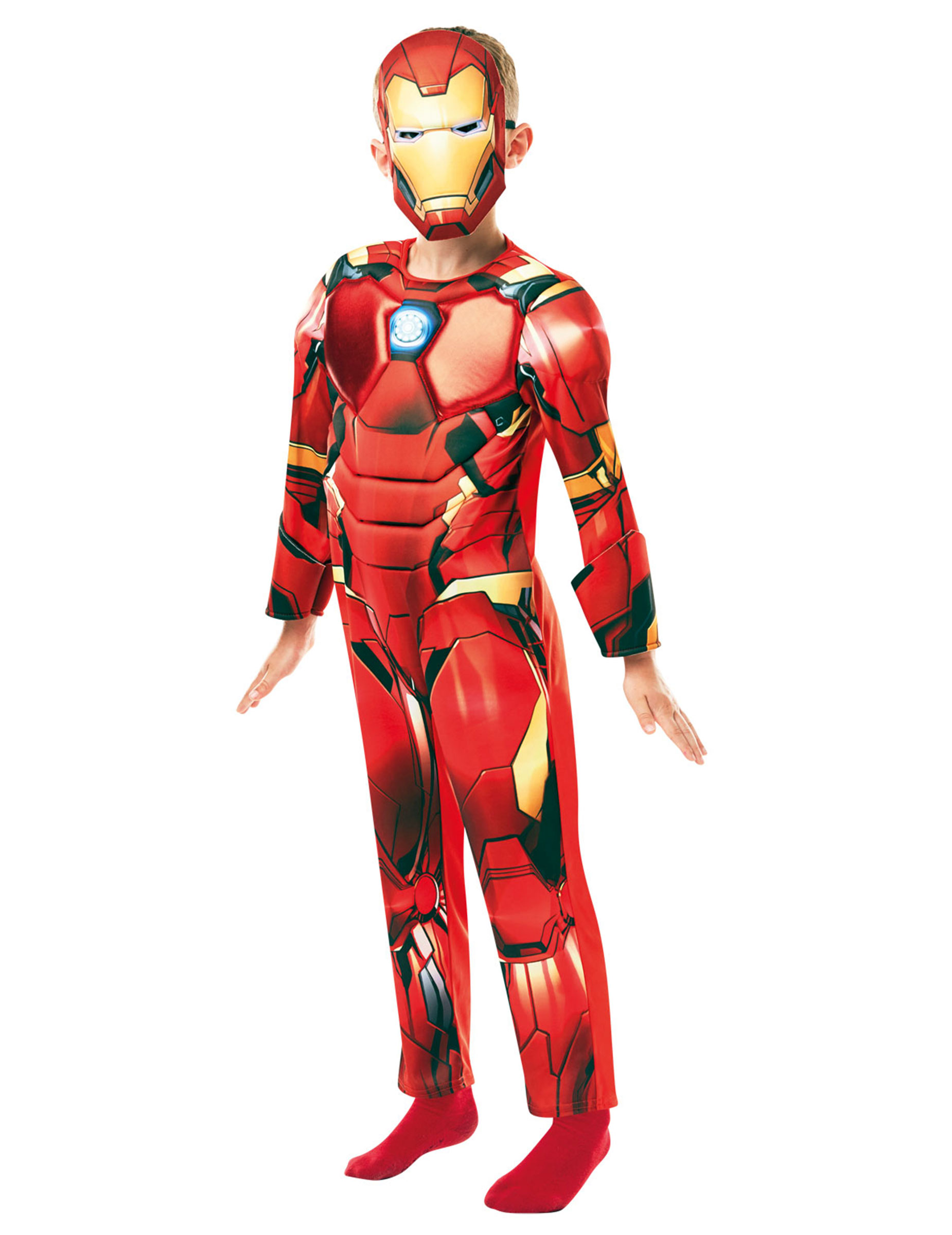 Iron Man-Deluxekostüm für Kinder Karneval rot-gelb