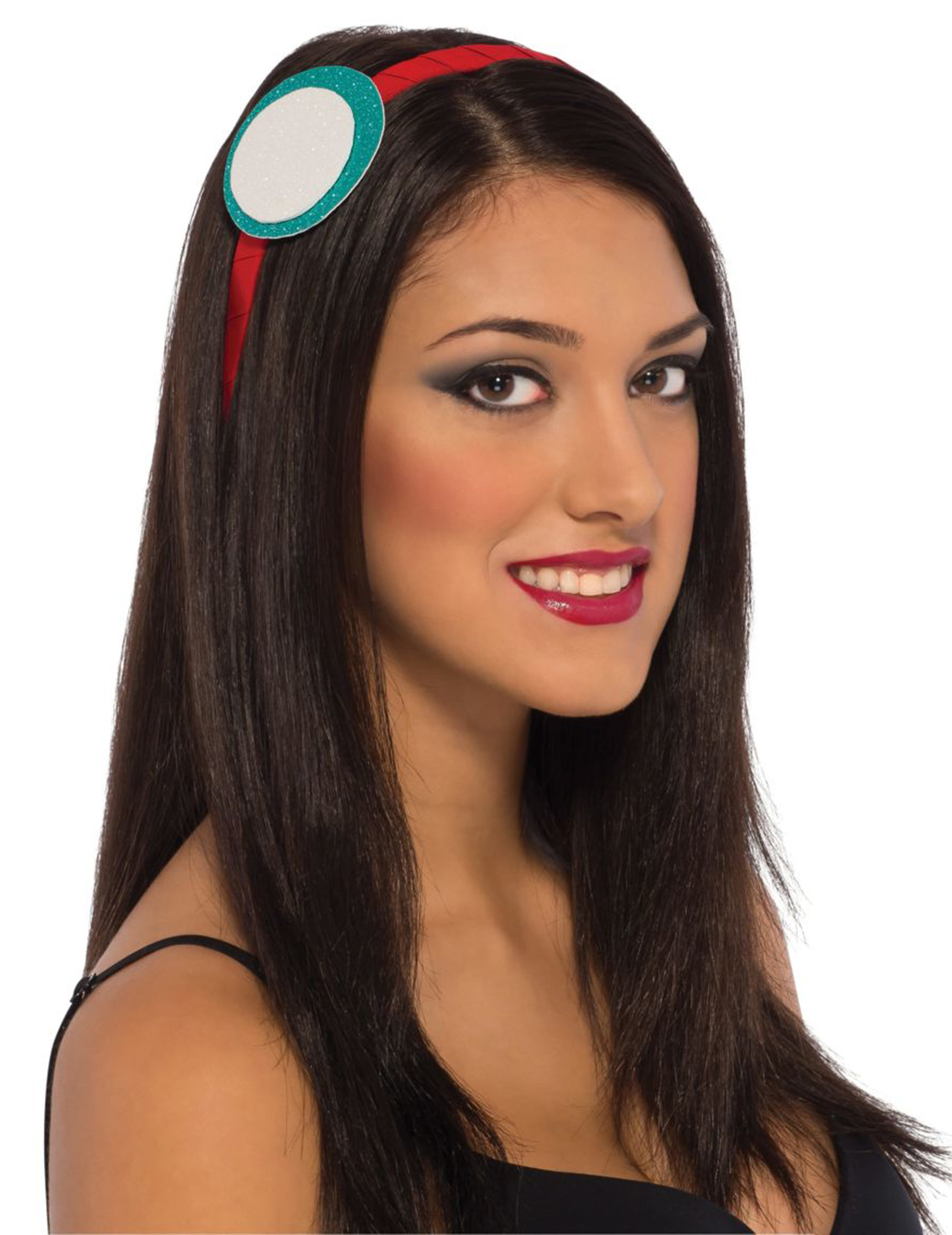 Iron Man-Haarband für Damen türkis-weiss-rot