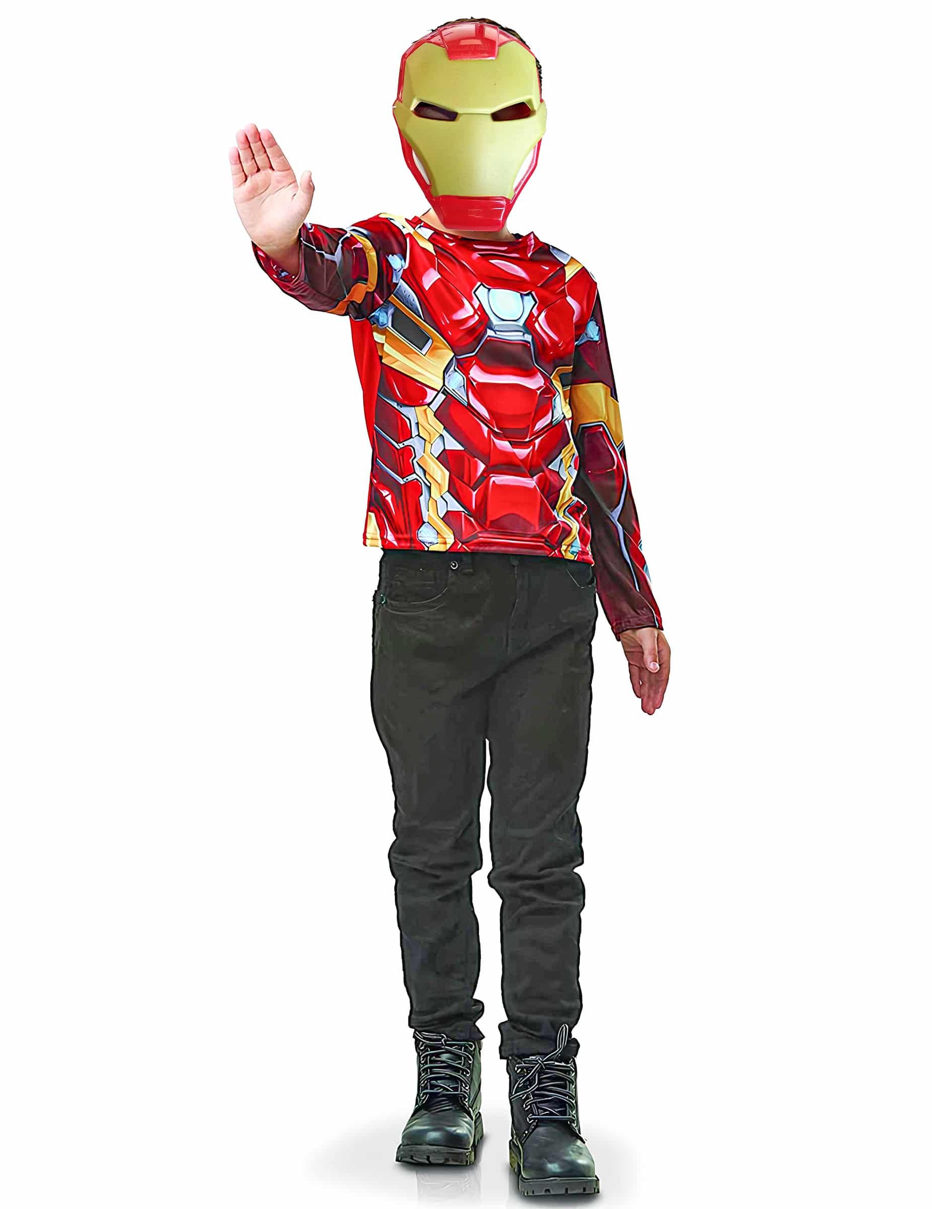 Iron Man Kostümset für Kinder Oberteil Maske