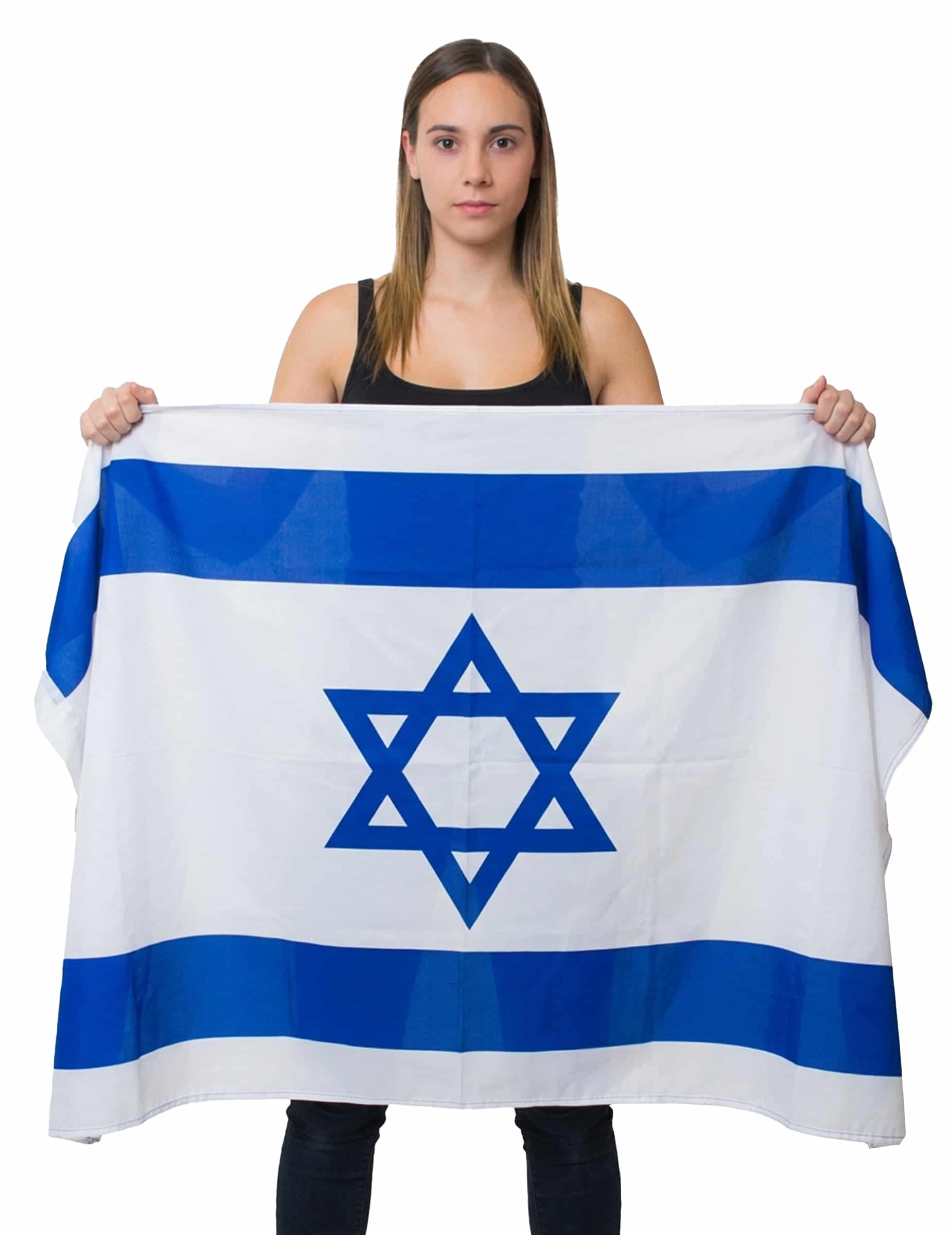 Israel Flagge aus Stoff 150 x 90 cm Große Fahne für Events + Dekoration