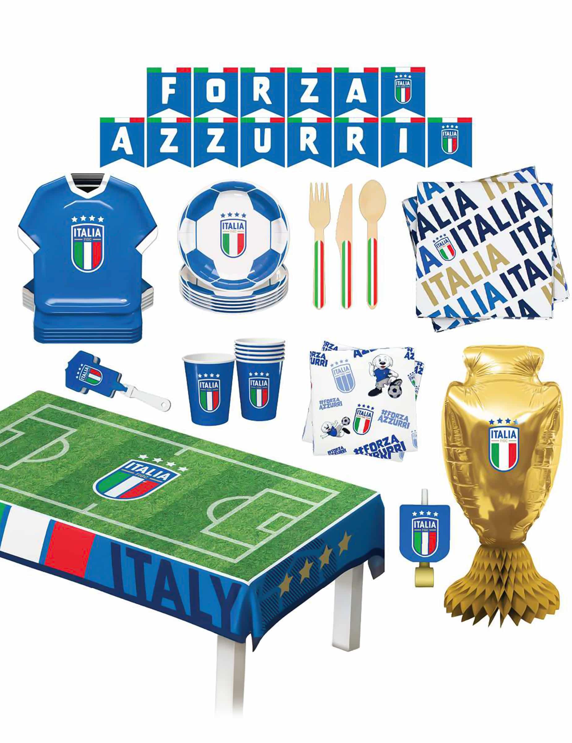 Italien Fußball-Verband Party-Set 75-teilig