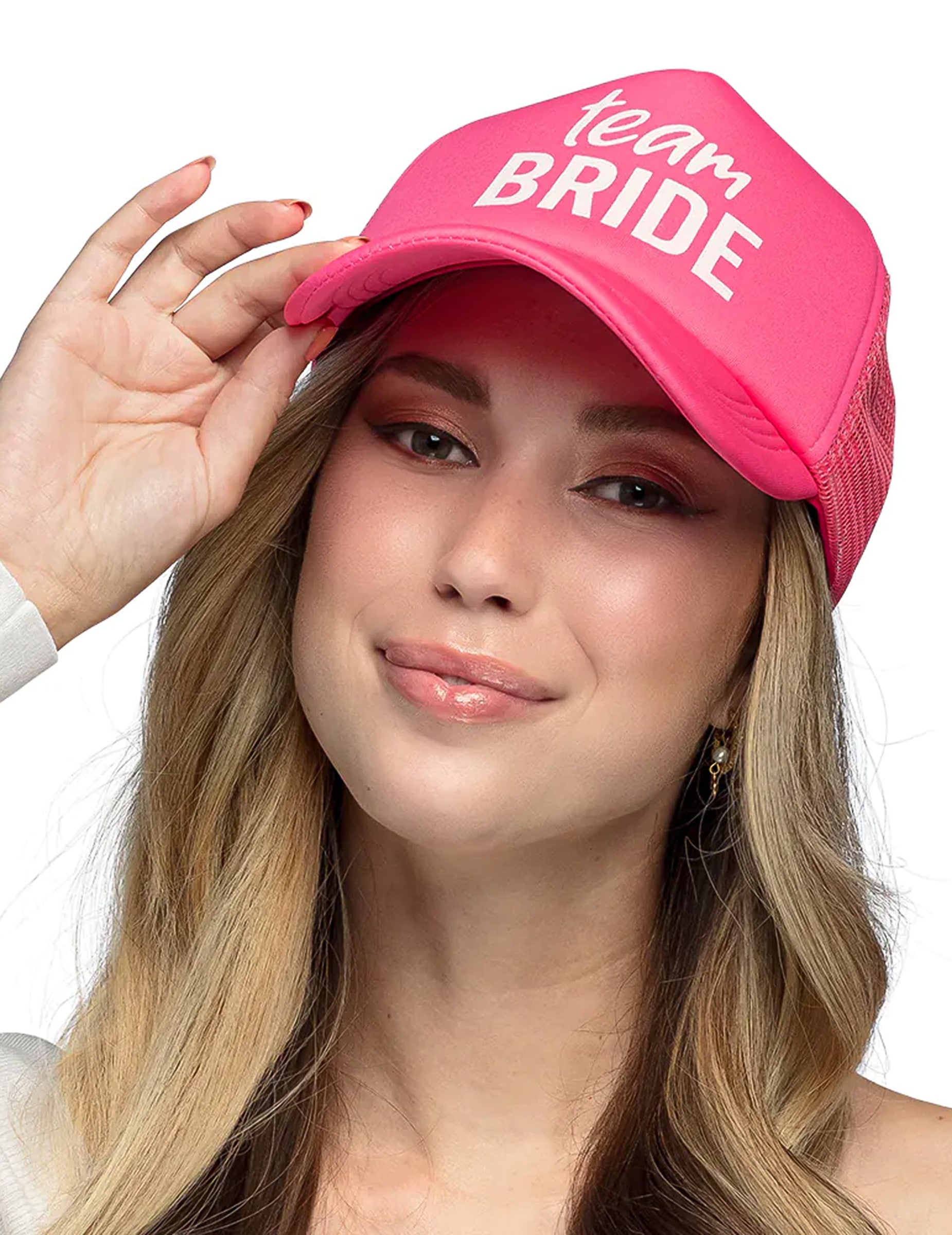 JGA Mütze Team Bride Basecap pink