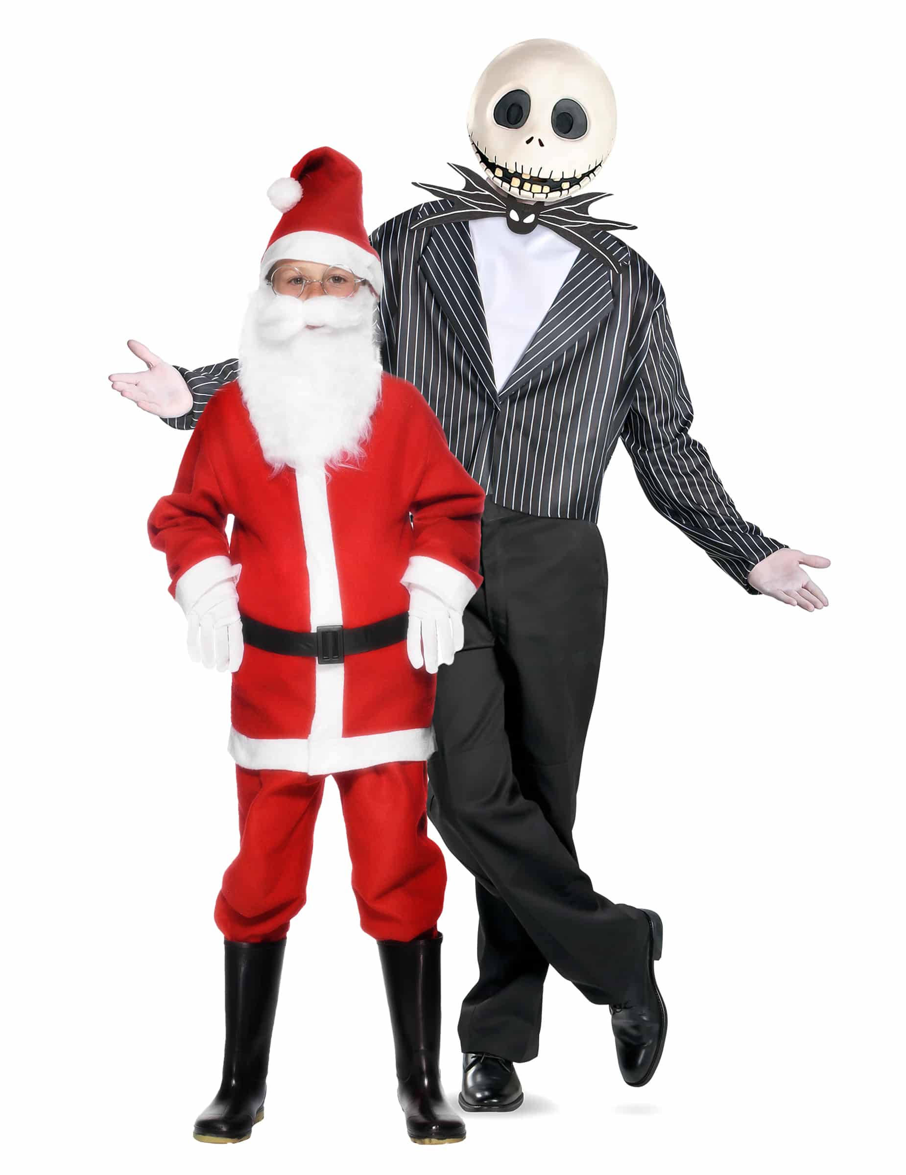 Jack Skellington Paarkostüm und Weihnachtsmann Eltern und Kinder