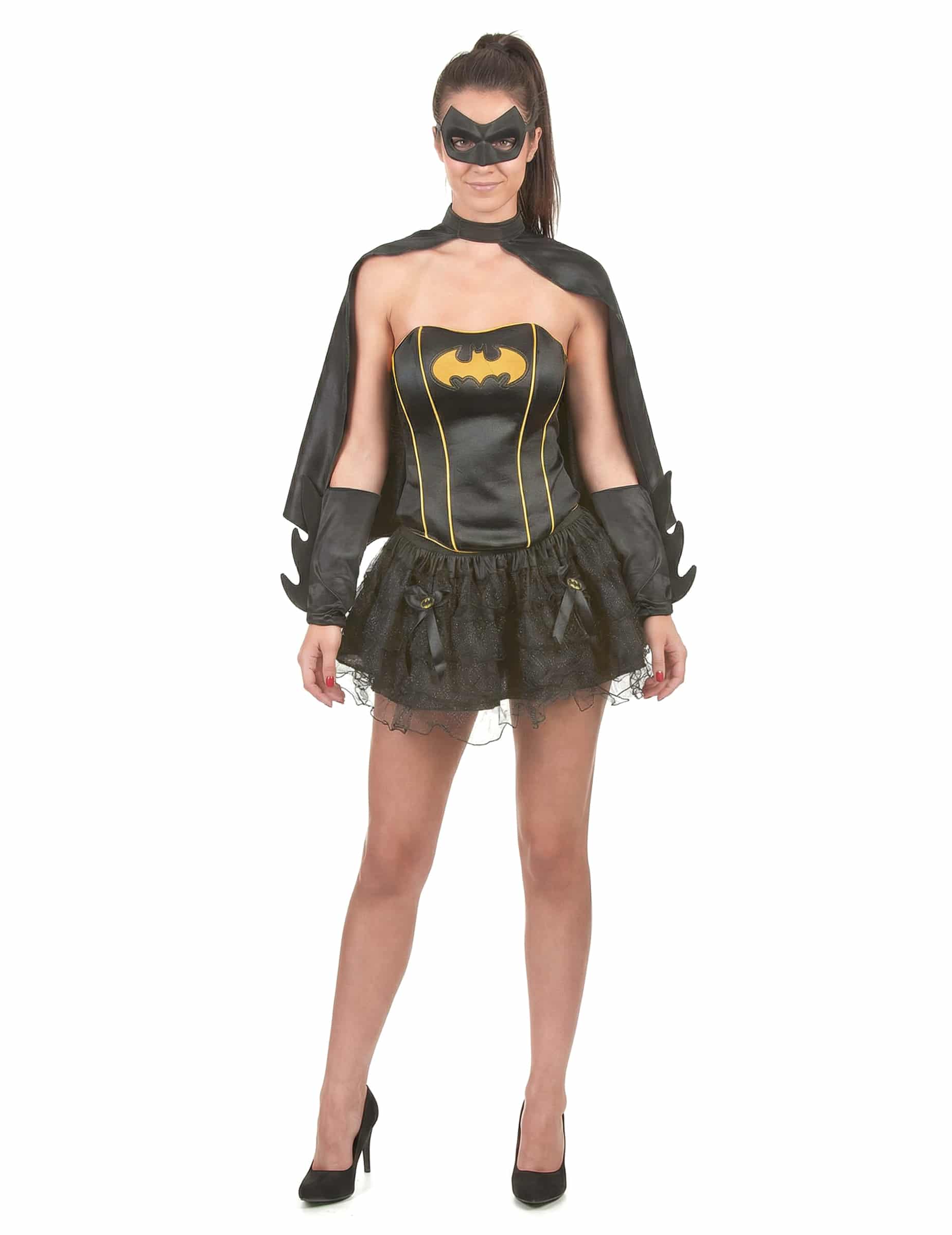 Justice League Batgirl Superheldin Damenkostüm Lizenzware schwarz-gelb