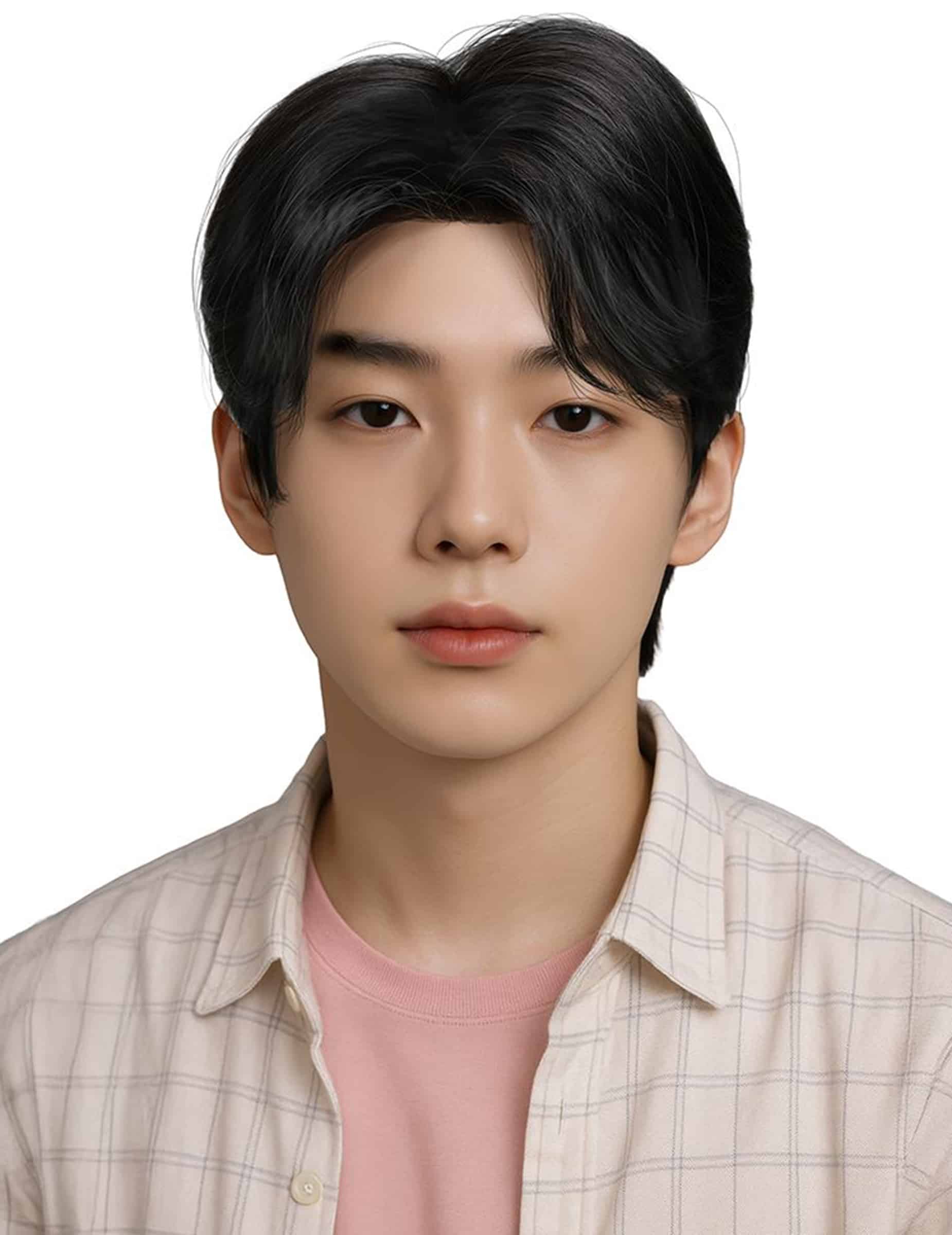 K-Pop Perücke Herren Schwarz für Erwachsene