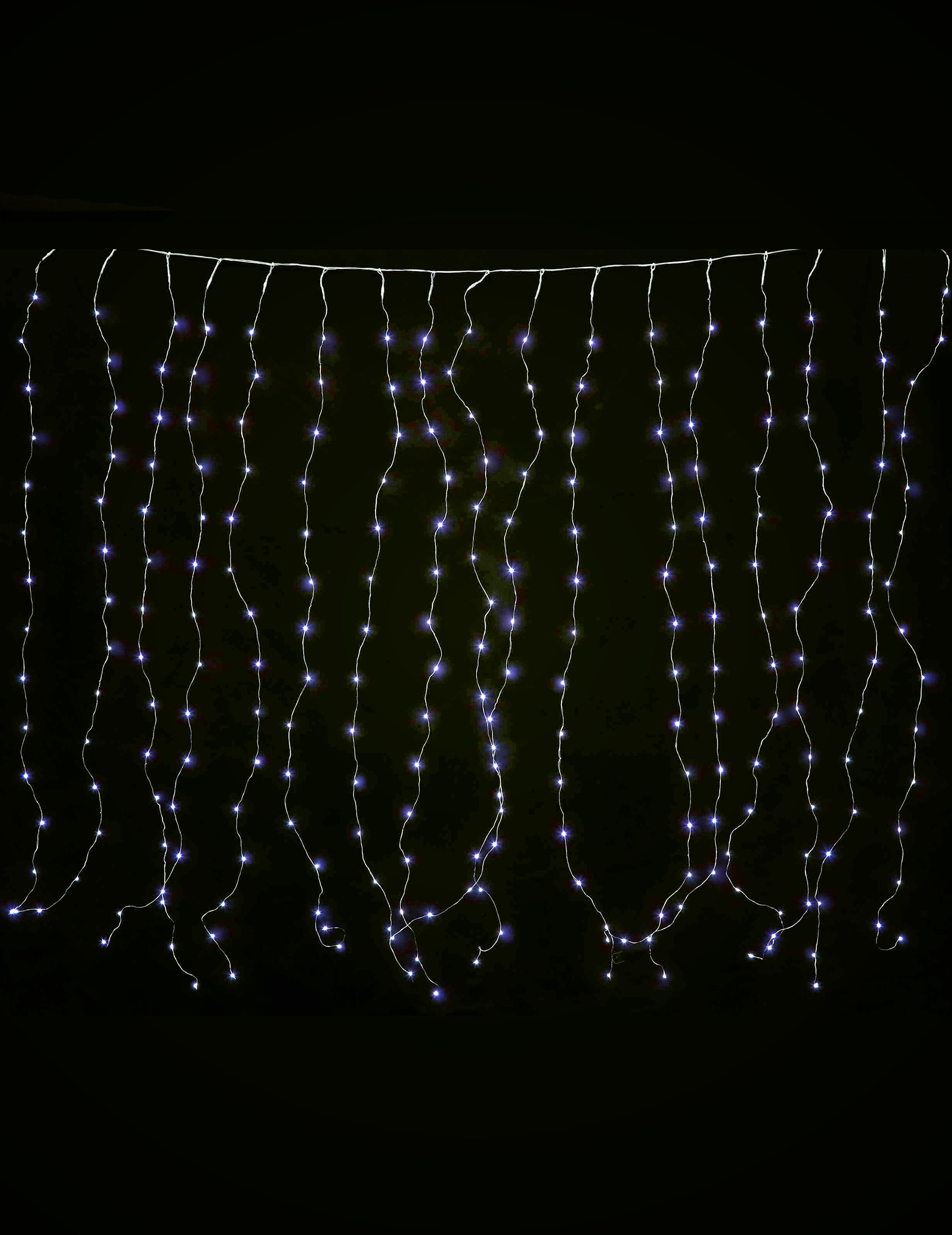 Kaltweißer Lichtervorhang Weihnachts-Girlande 90 LED weiß 1