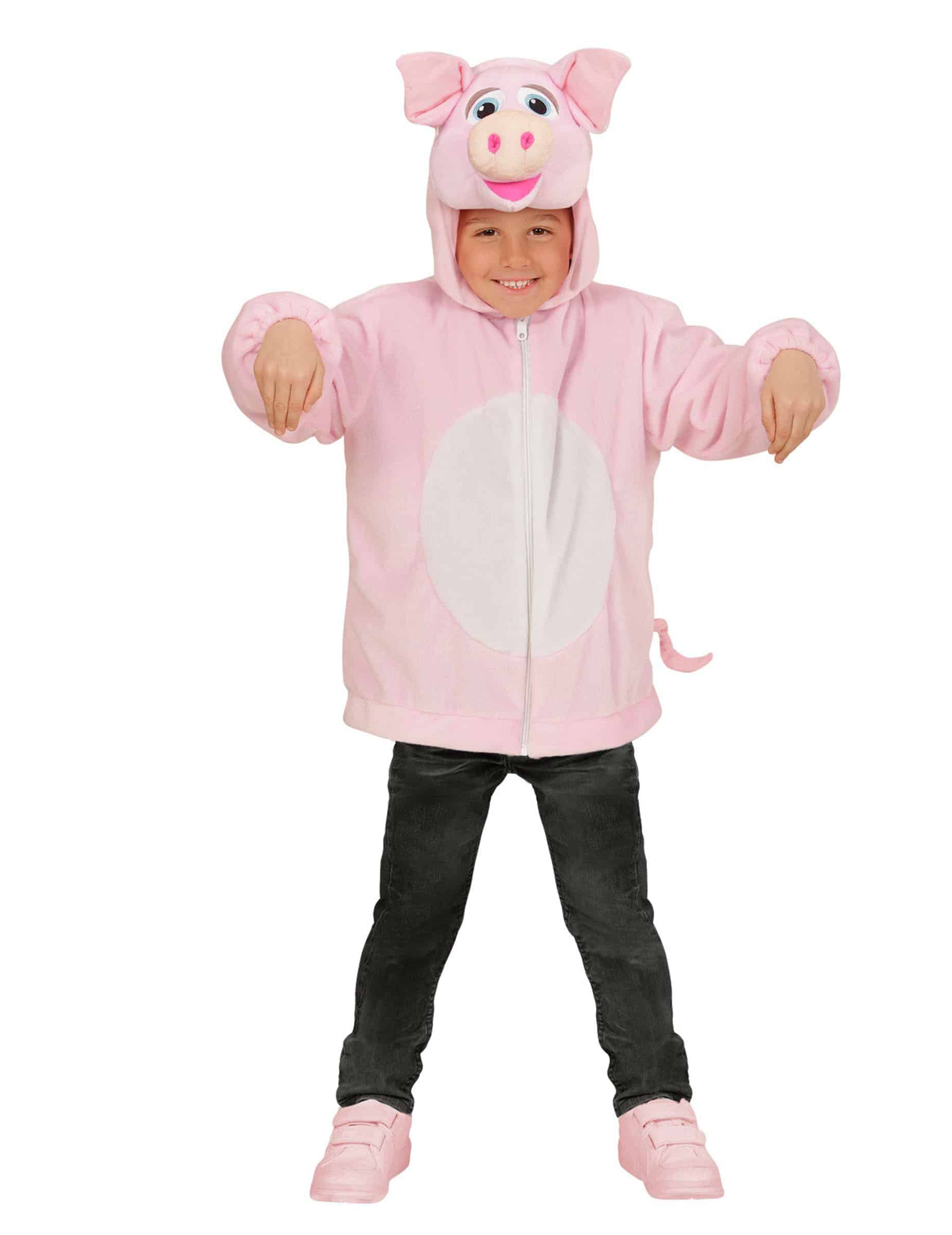 Kapuzenjacke Schwein für Kinder
