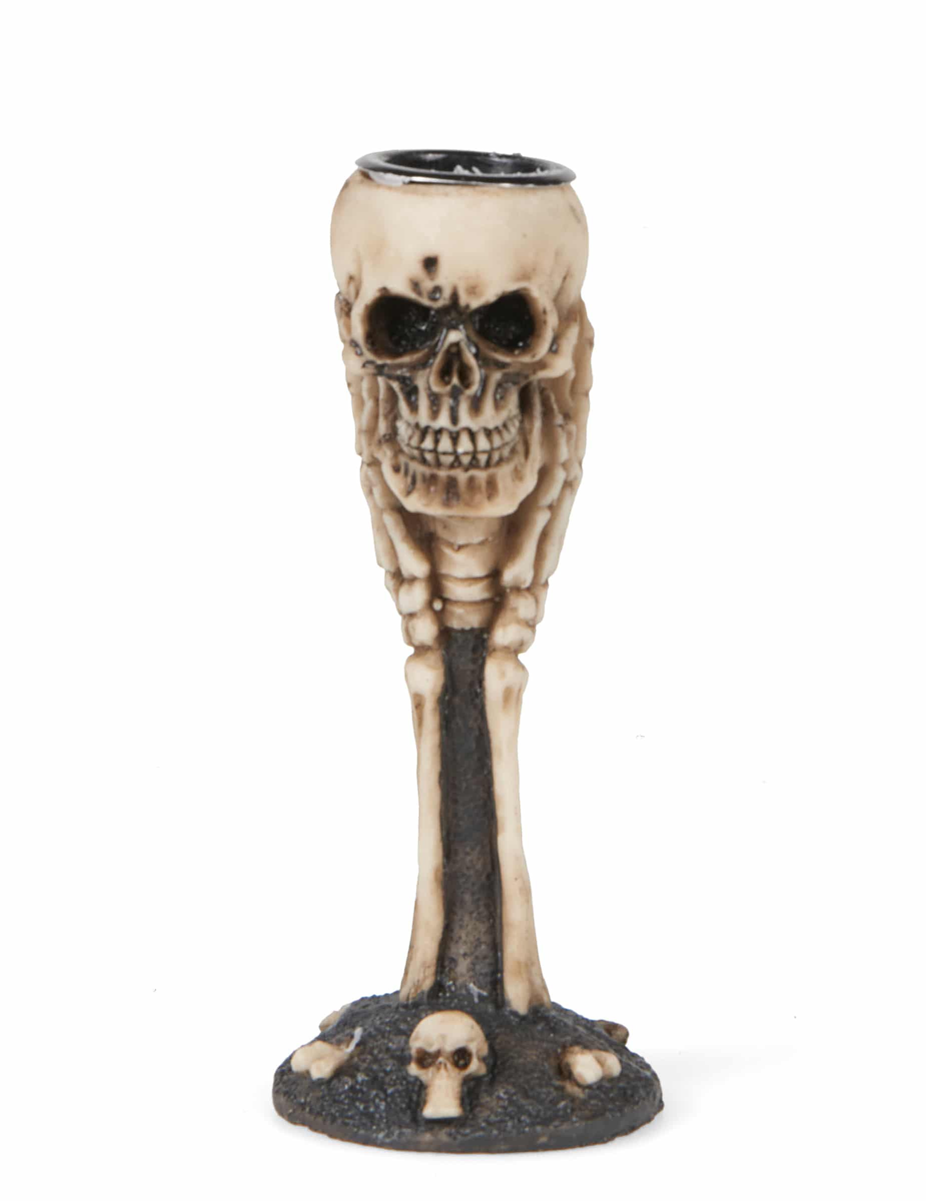 Kerzenhalter aus Knochen und Schädeln 12