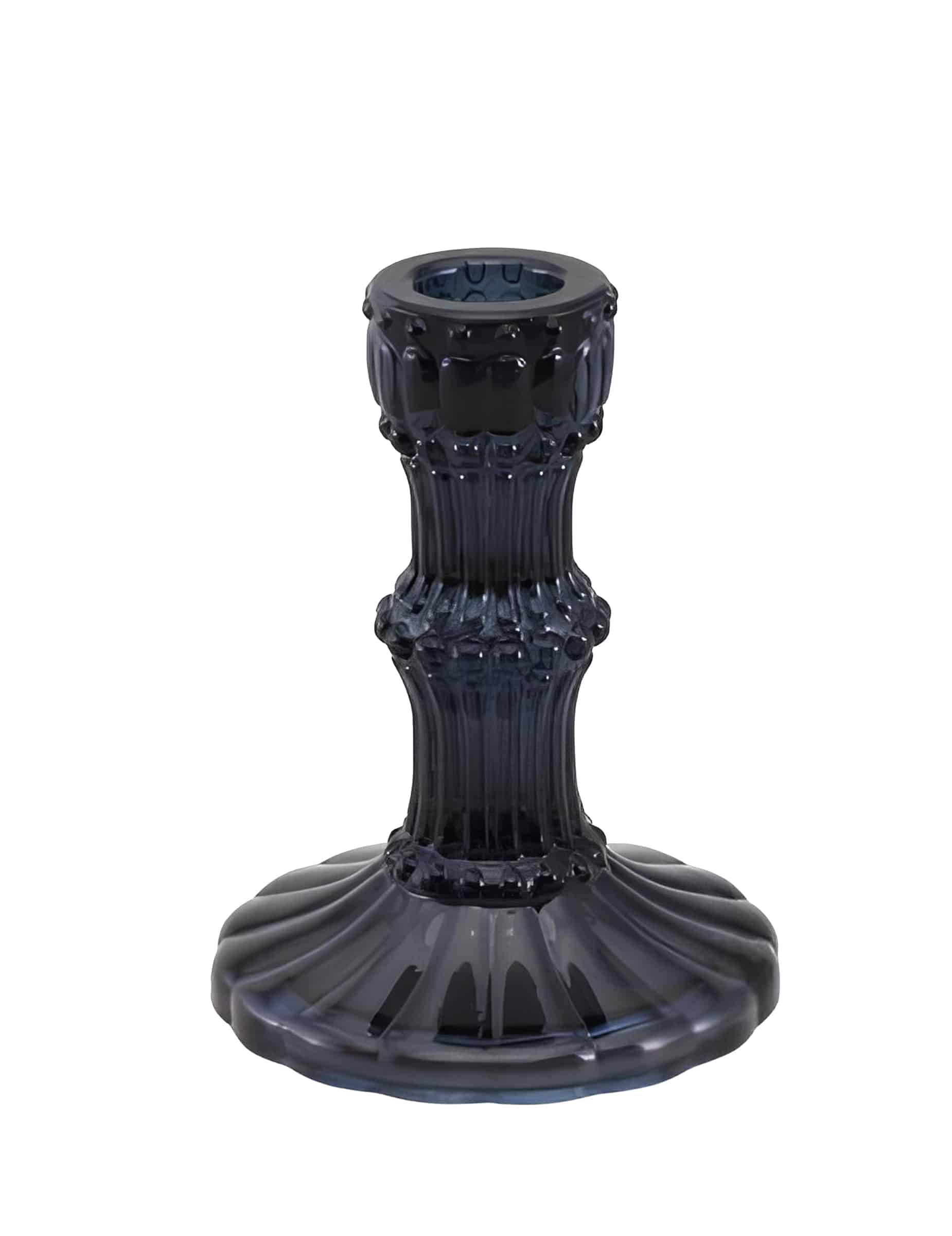 Kerzenhalter schwarz glas 12 cm
