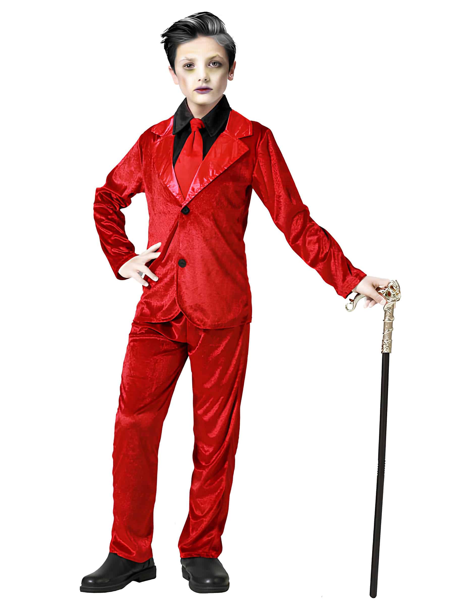 Kinder Vampirkostüm schwarz rot