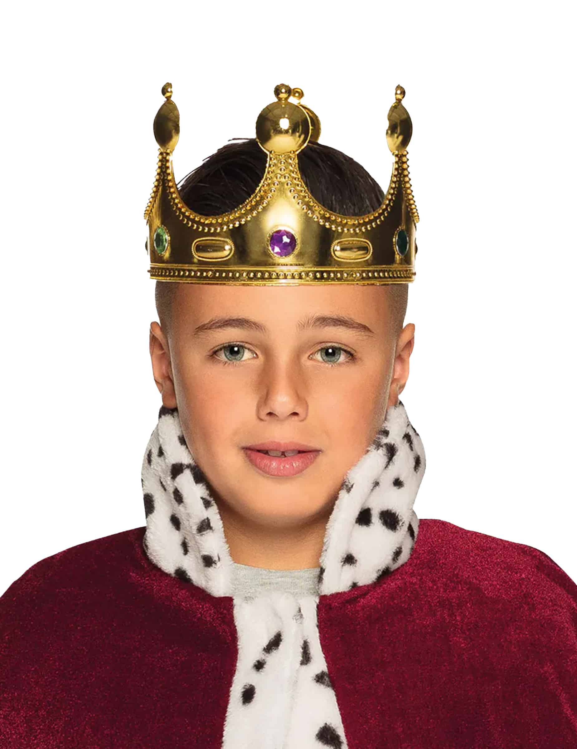 Kinderkrone König-Accessoire gold-bunt