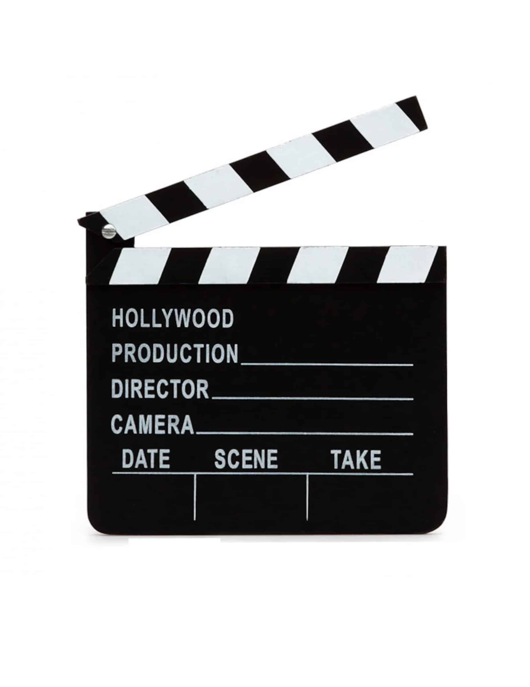 Kino-Filmklappe schwarz-weiß