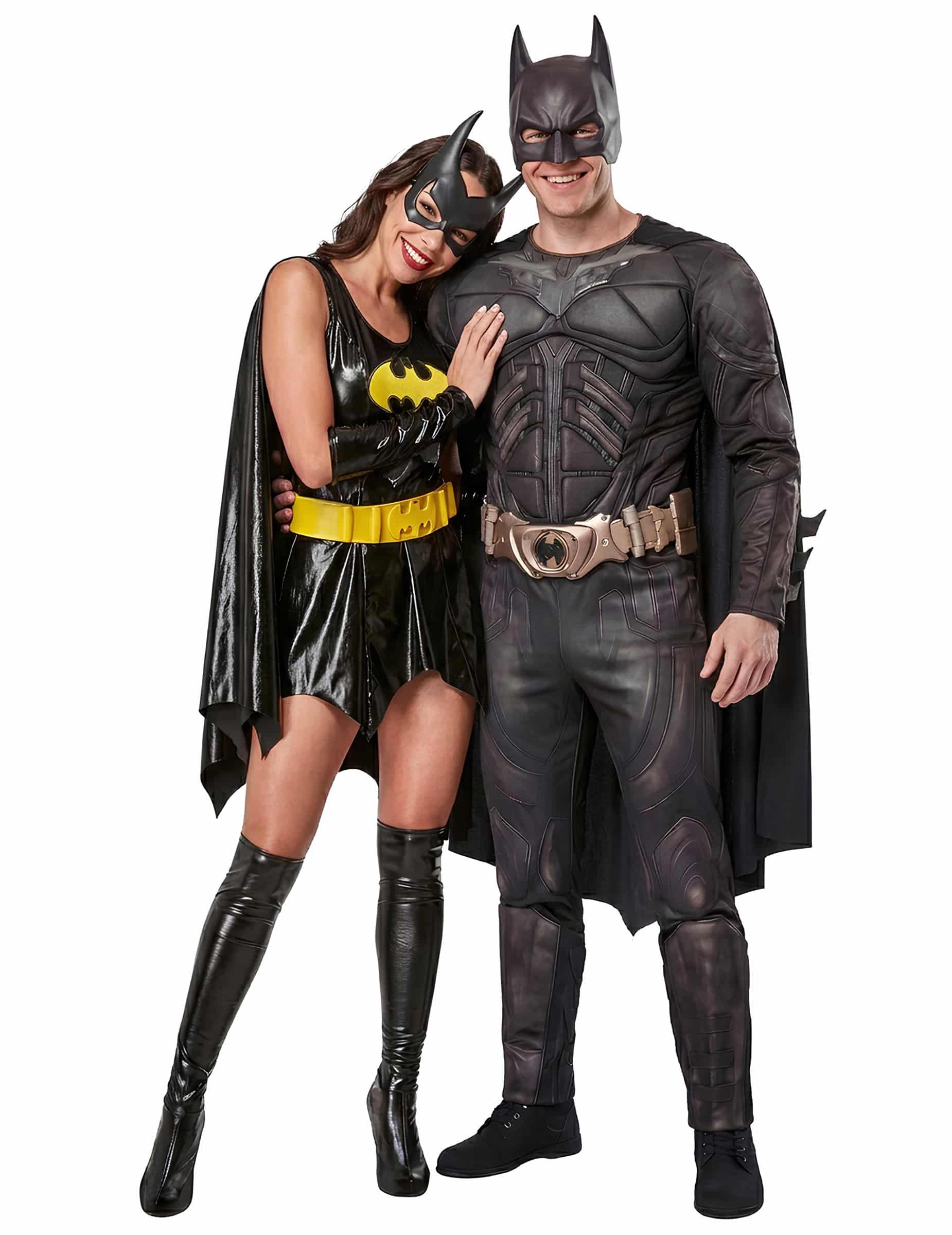 Klassisches Batman und Batgirl Paarkostüm