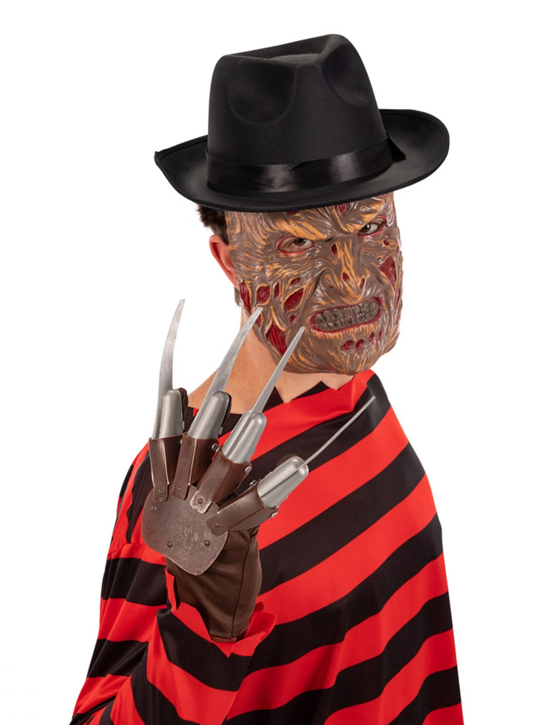 Klauen-Handschuh für Erwachsene Halloween-Accessoire braun-silber