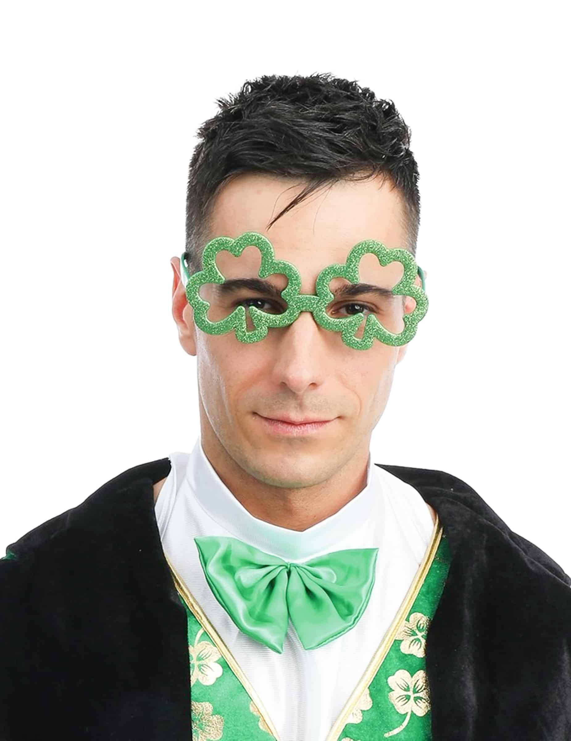 Kleeblatt Brille St. Patricks Day grün