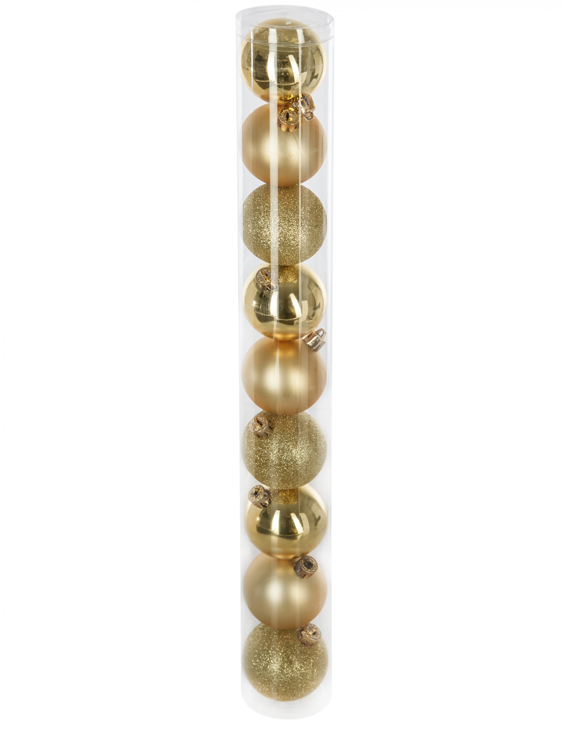 Kleine Christbaumkugeln Weihnachtsbaum-Schmuckset 9-teilig goldfarben 6 cm