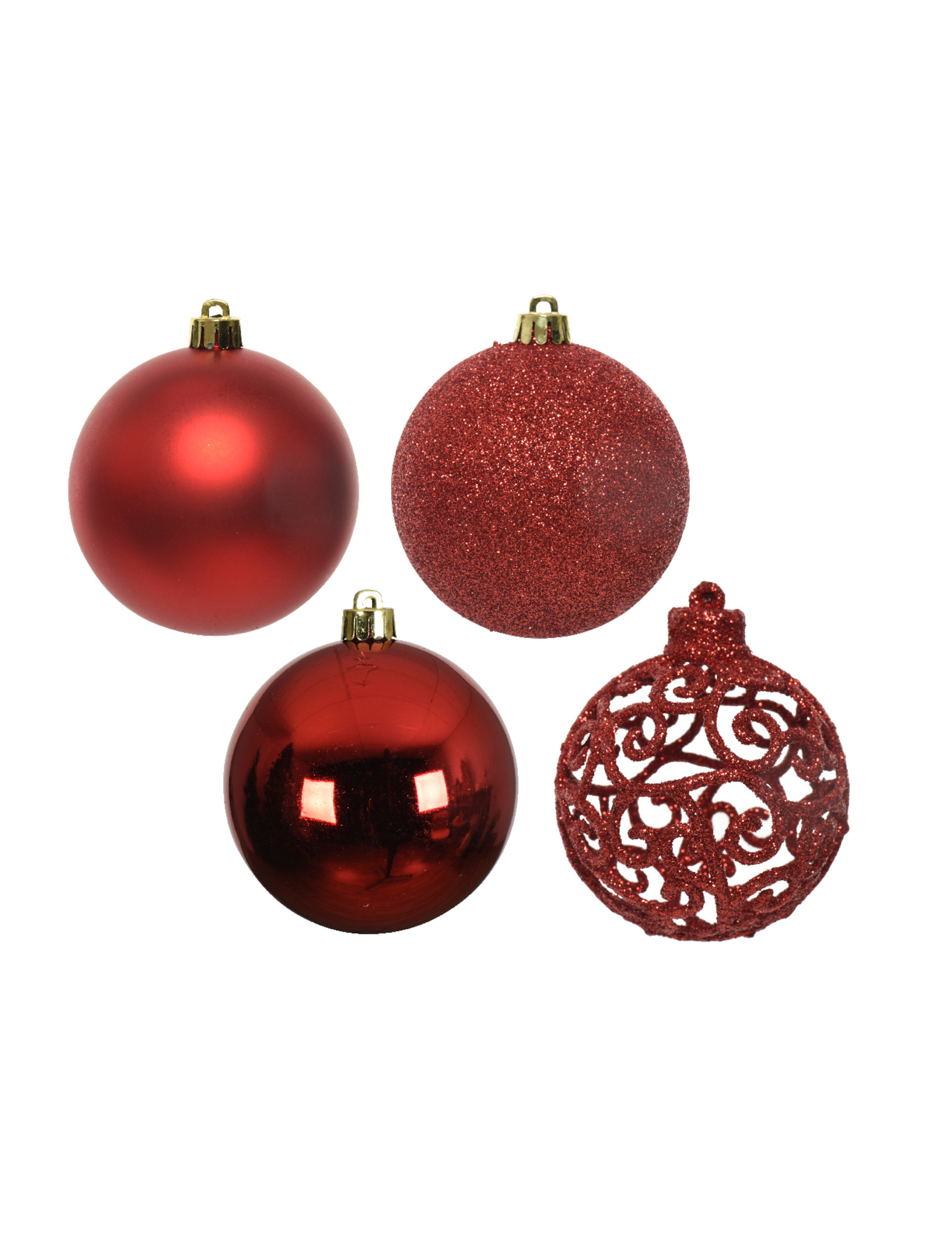 Kleine Weihnachtskugeln rot 16 Stück 6 cm