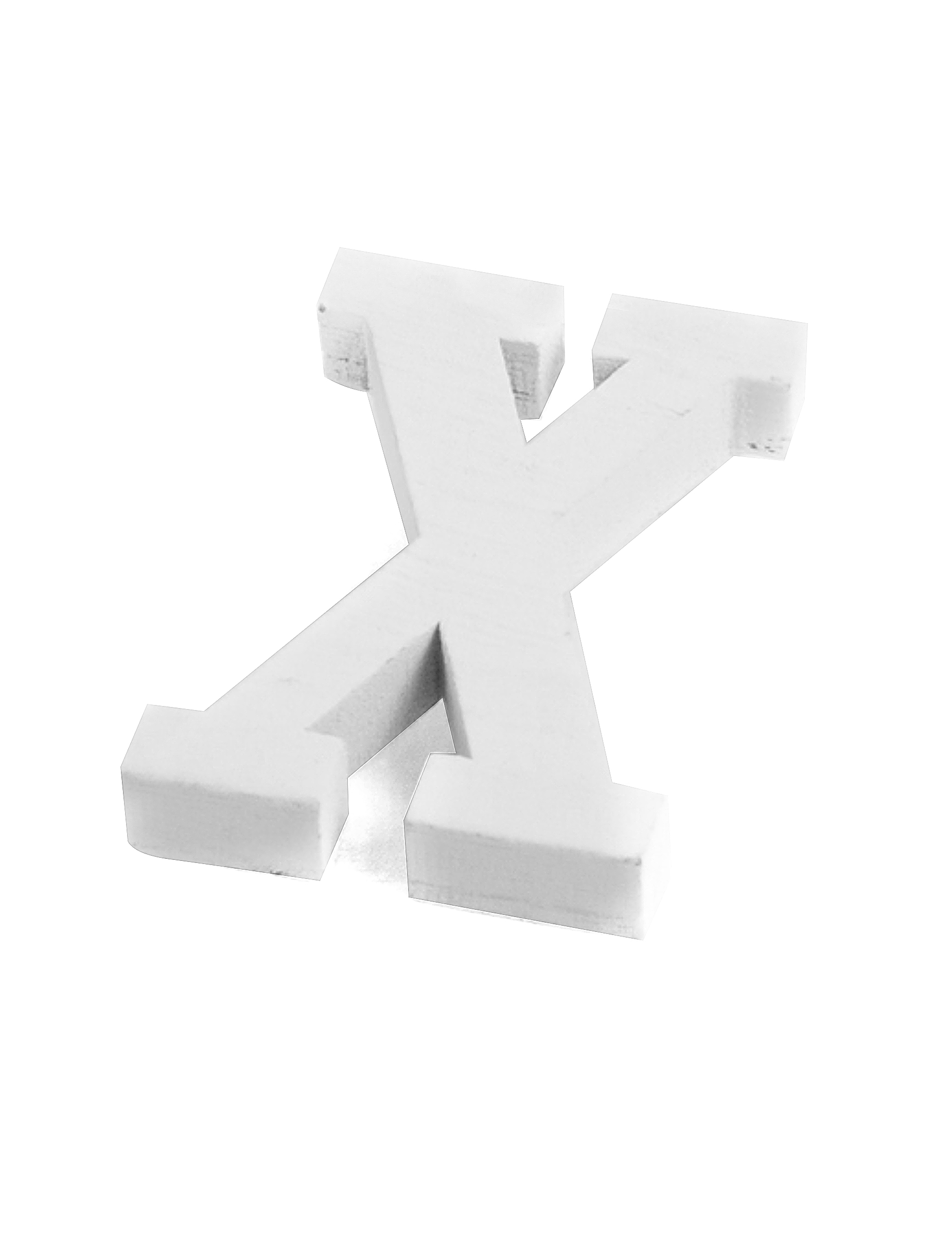Kleiner Holz-Buchstabe X Weiß 5cm Hochzeitsdeko