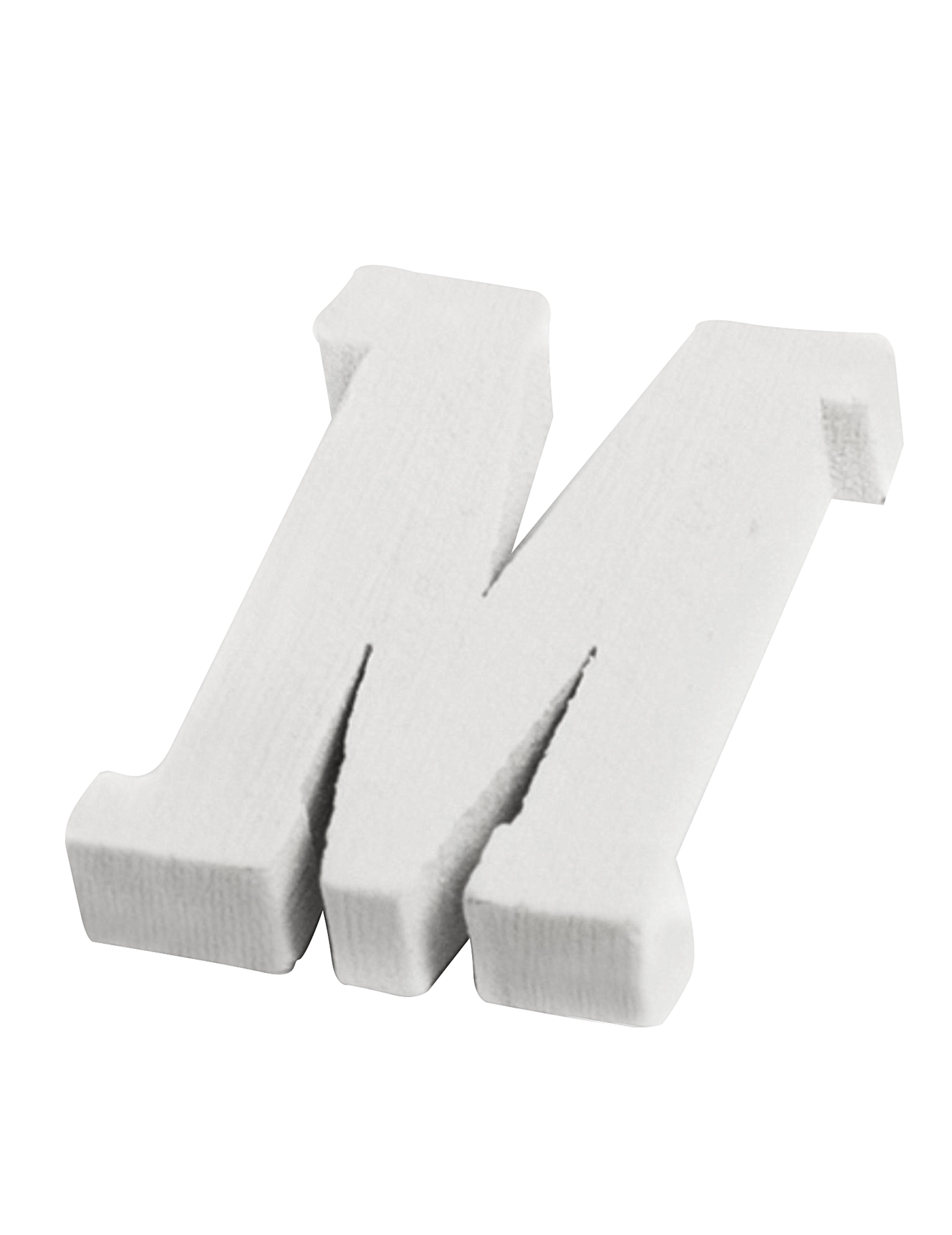 Kleiner Holzbuchstabe m Weiß 5 cm für Hochzeiten