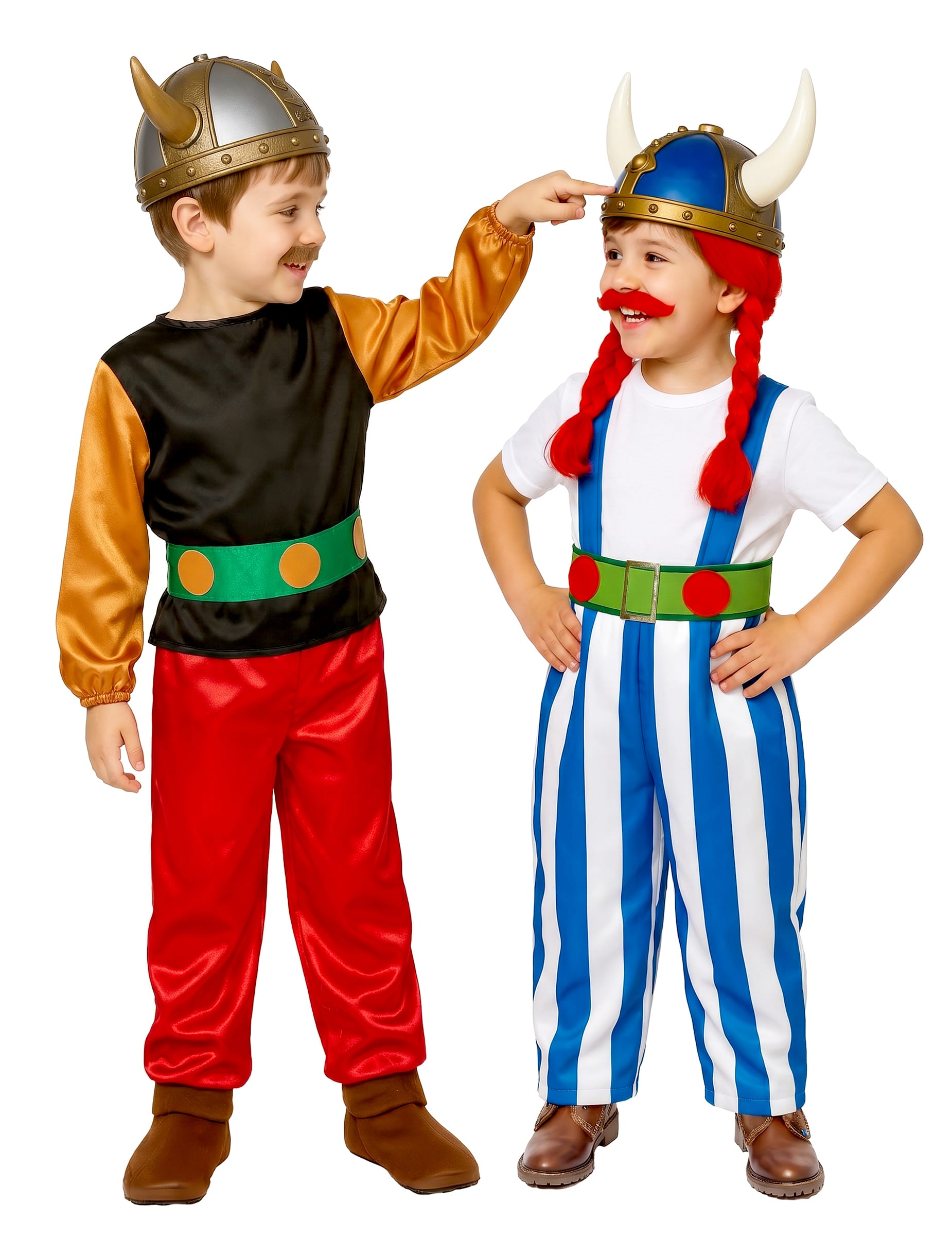 Kleiner und großer Gallier Kinder-Partnerkostüm