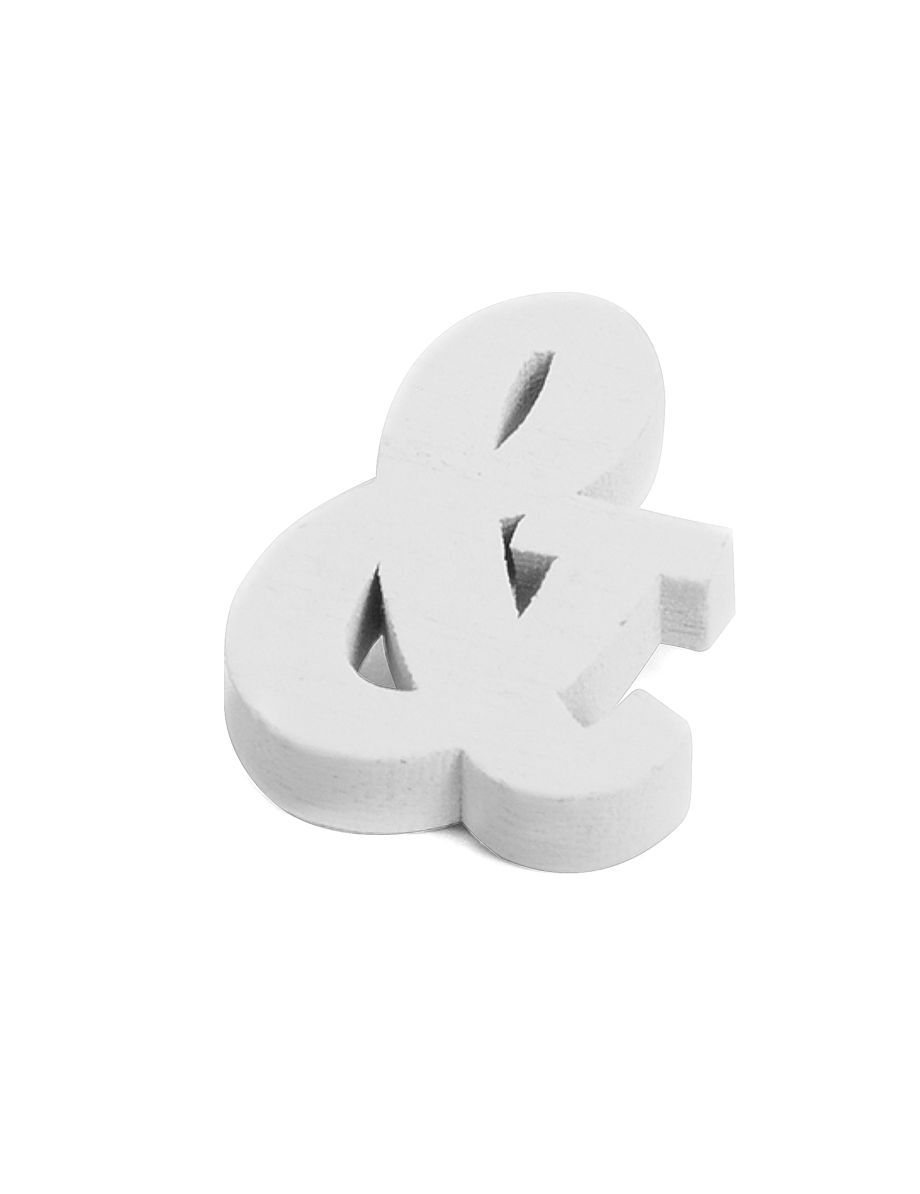 Kleiner weißer Holzbuchstabe '+' - 5 cm für Hochzeiten