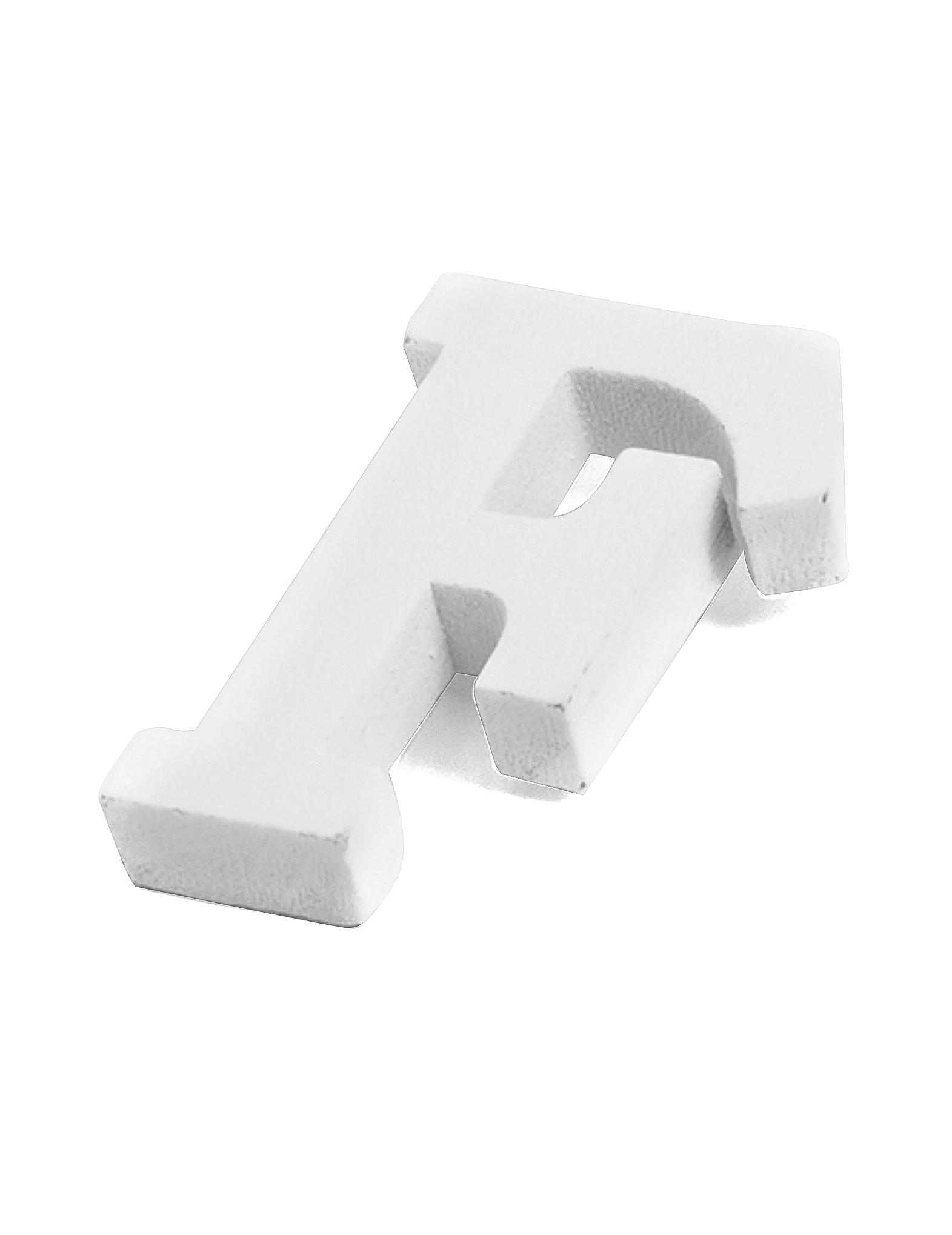 Kleiner weißer Holzbuchstabe F 5 cm zur Dekoration